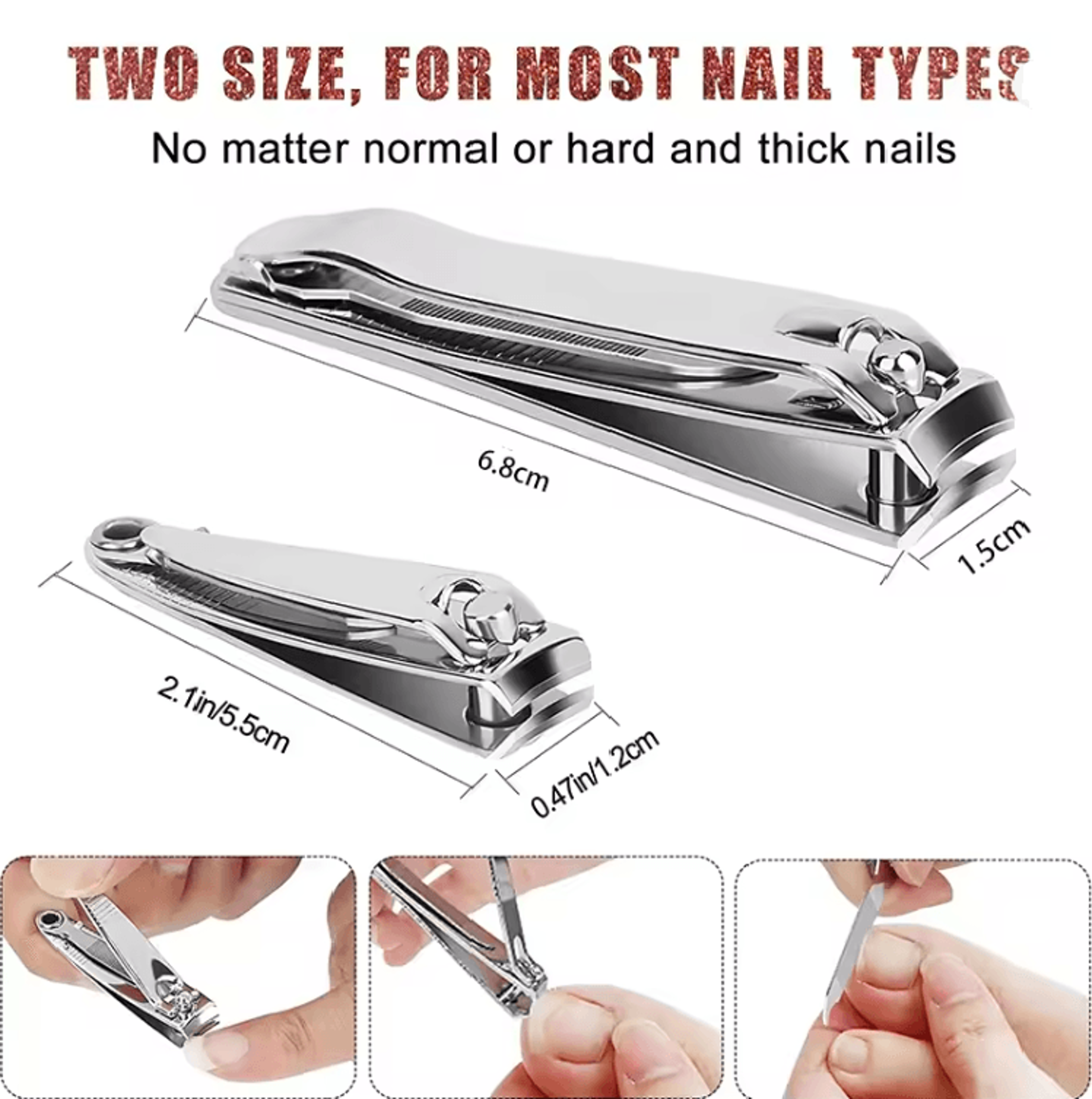 PrecisionEdge Stainless Steel Nail Clippers For Thick And Hard Nails 0