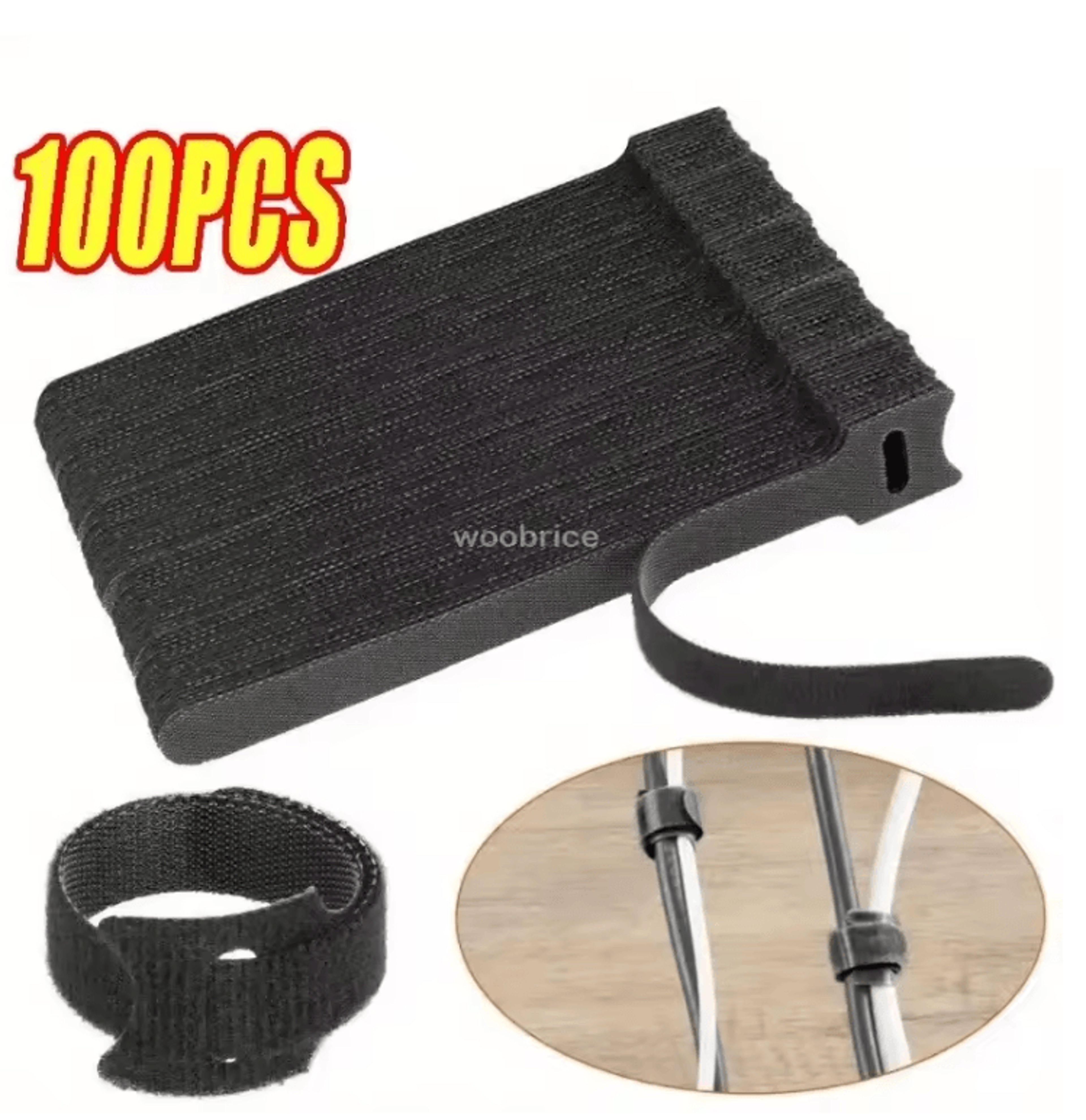 FlexTie Reusable Nylon Cable Organizer Straps For Wire And Cord Management 0