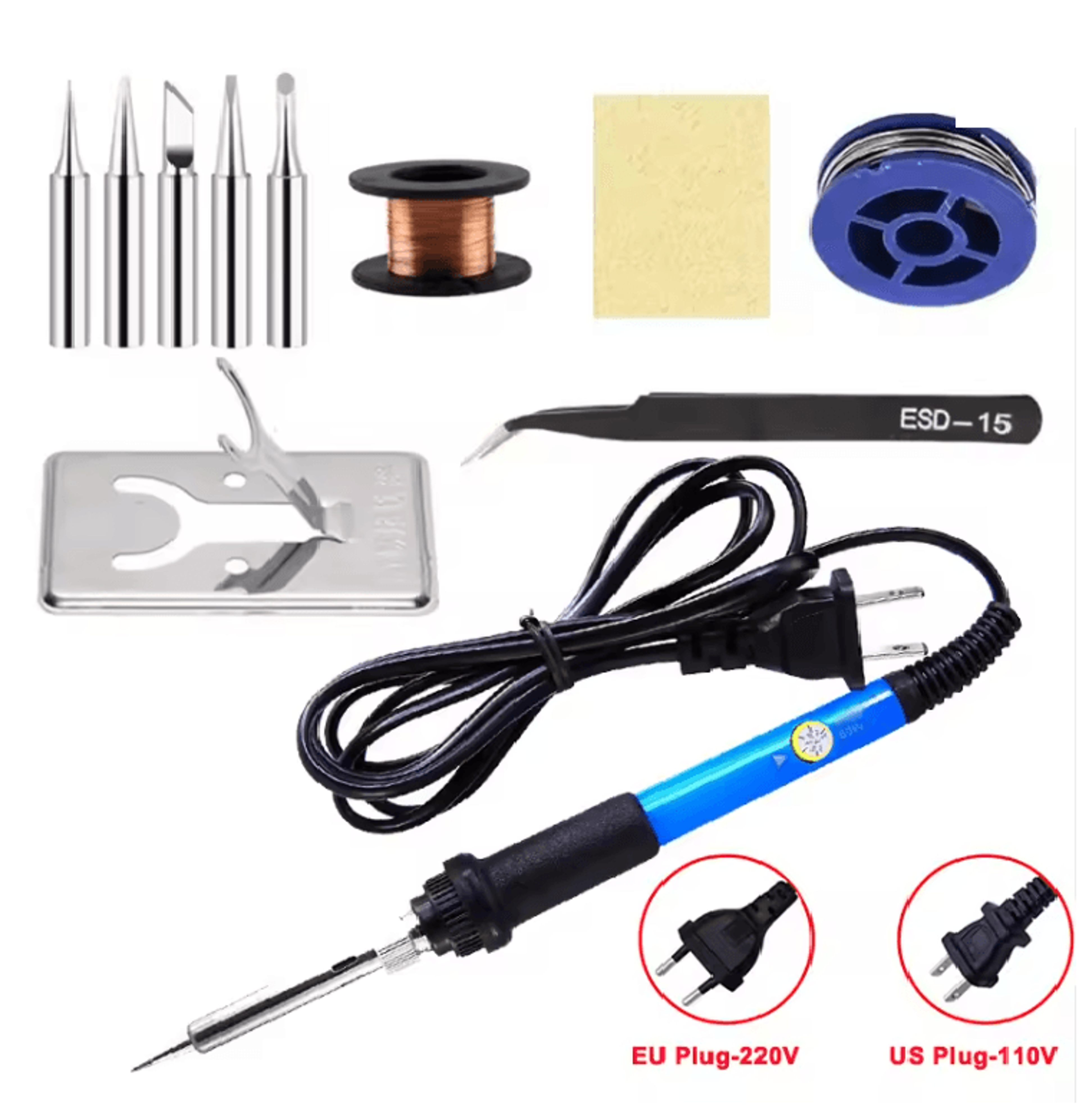 adjustable temperature electric soldering iron 60w for precise repair and welding work