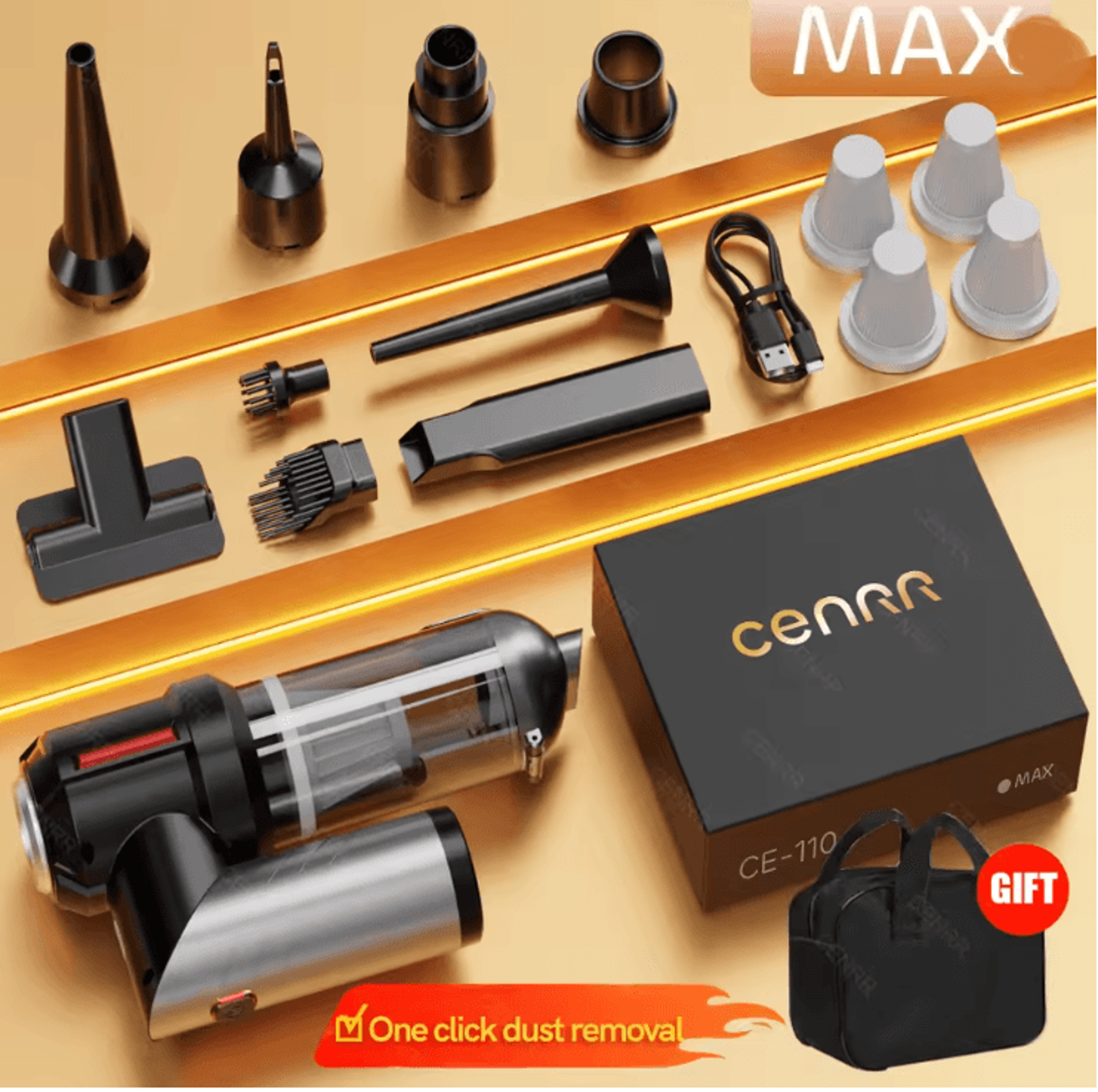 CleanPro Mini Cordless Car Vacuum Cleaner 7