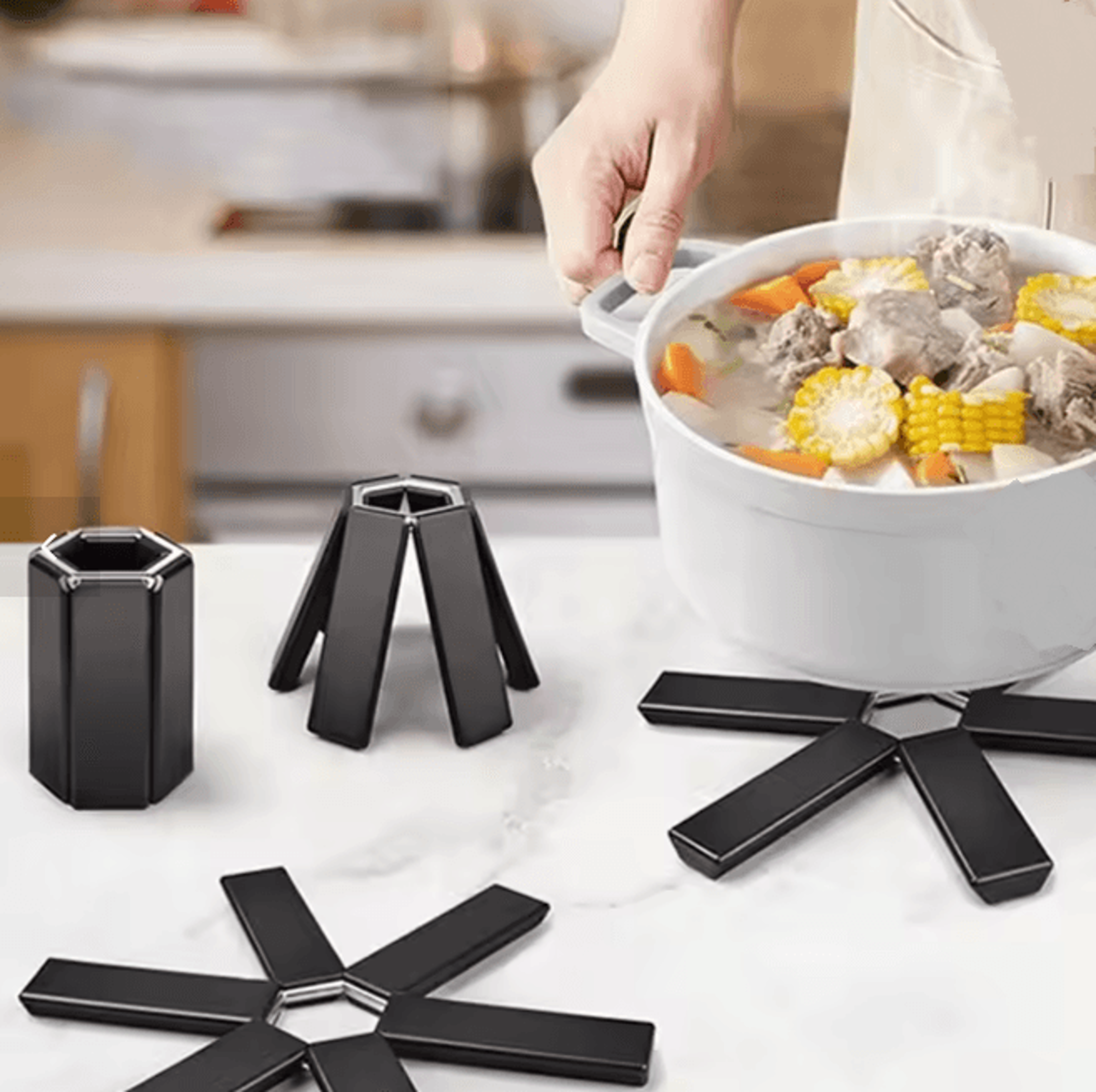 premium foldable heat-insulation pot mat for hot pots and pans
