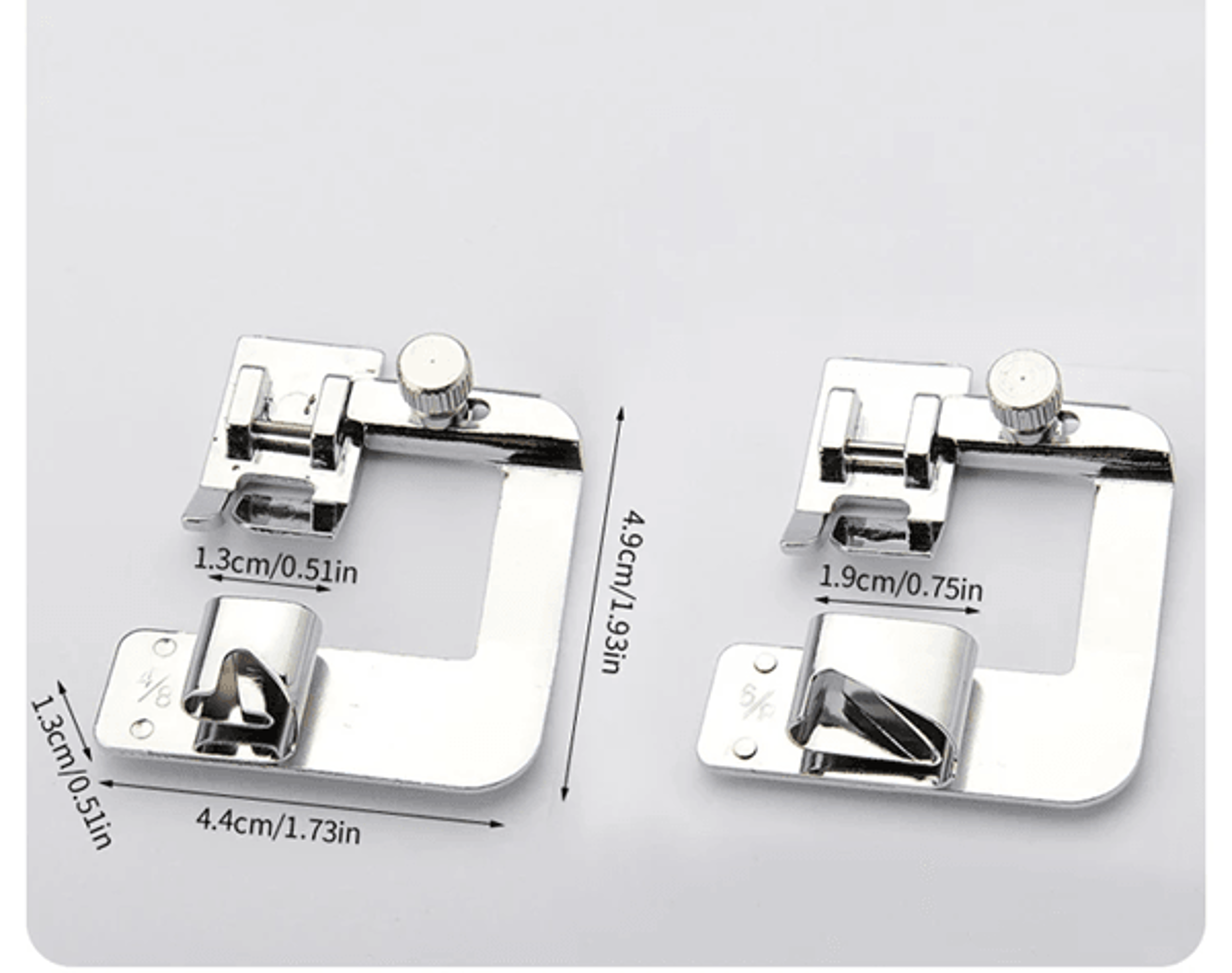 Precision Rolled Hem Presser Foot Set 9mm25mm For Sewing Machines 2