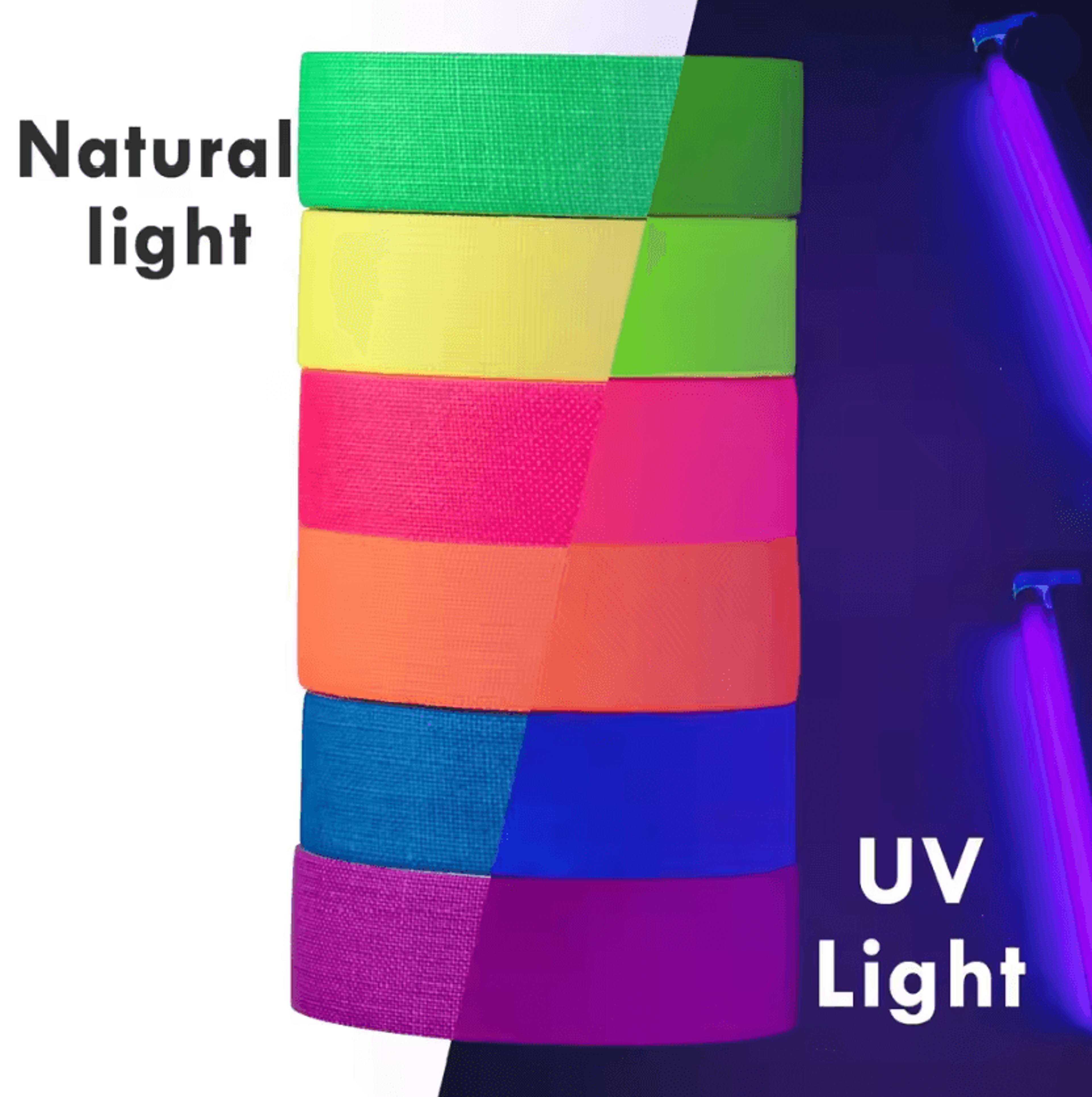 GlowTape Neon Fluorescent Gaffer Tape Set 1