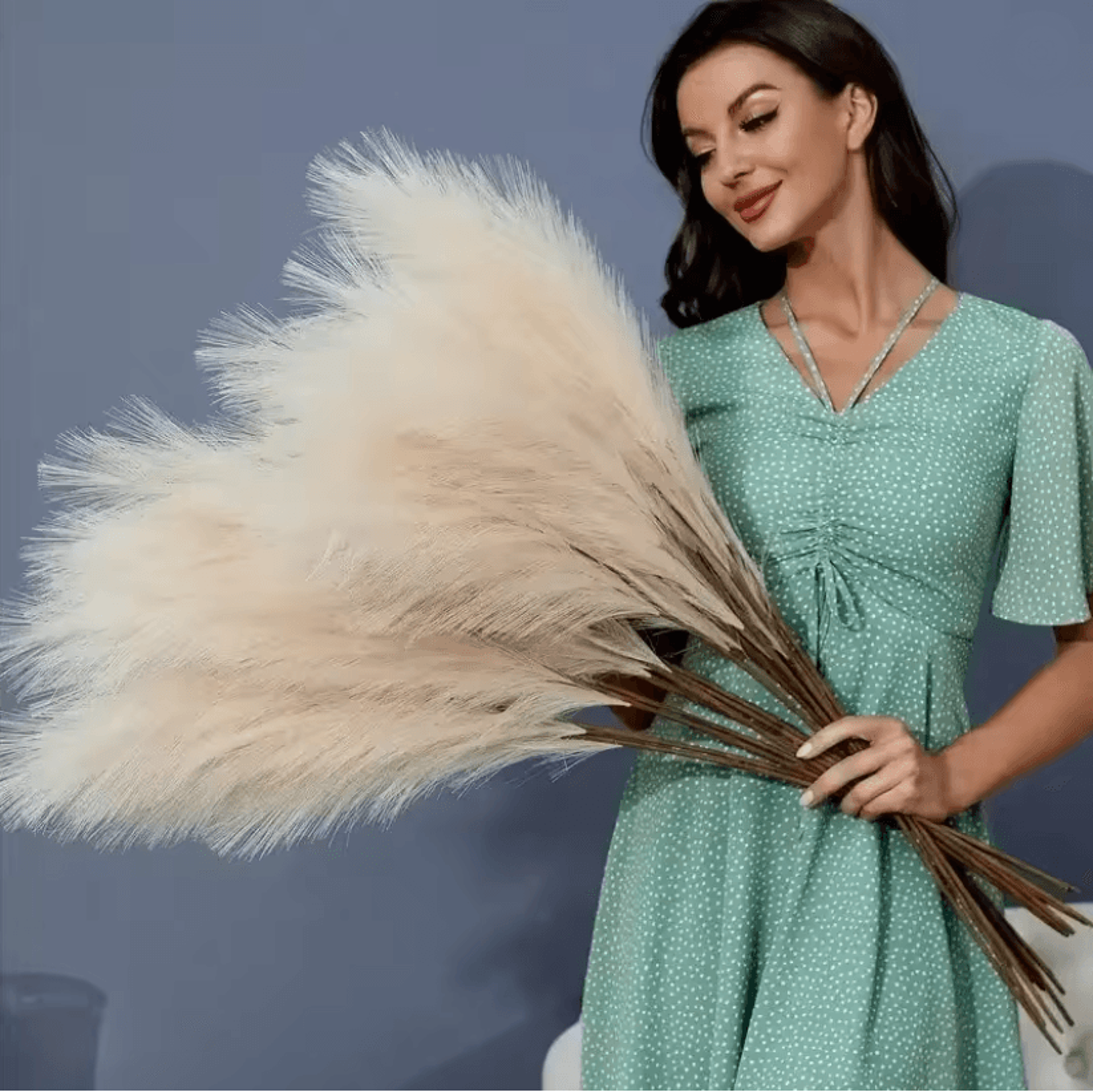 BloomAura Artificial Pampas Grass Set 0