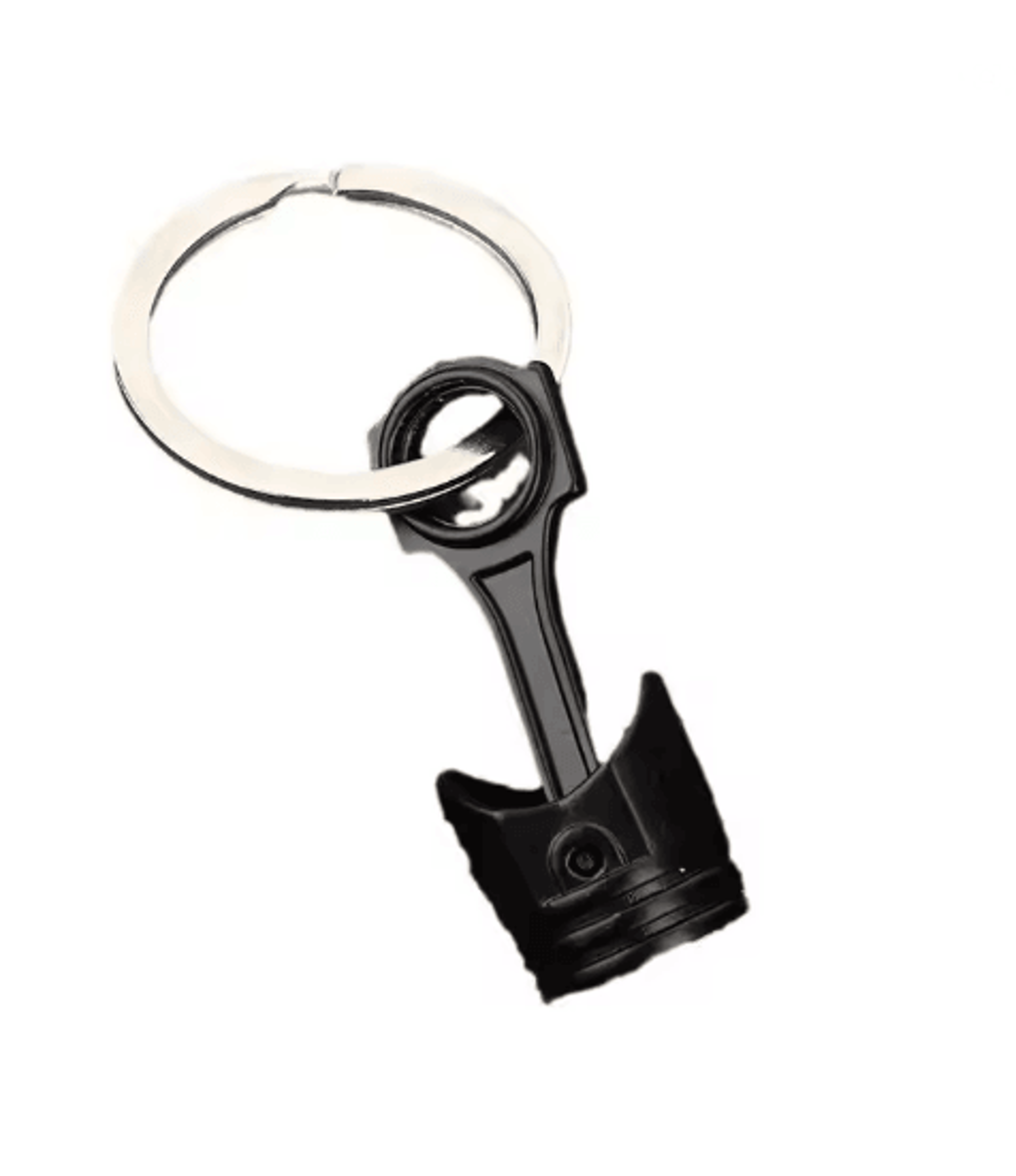 GearHead Engine Piston Metal Keychain  Car Enthusiast Keyring Accessory 0