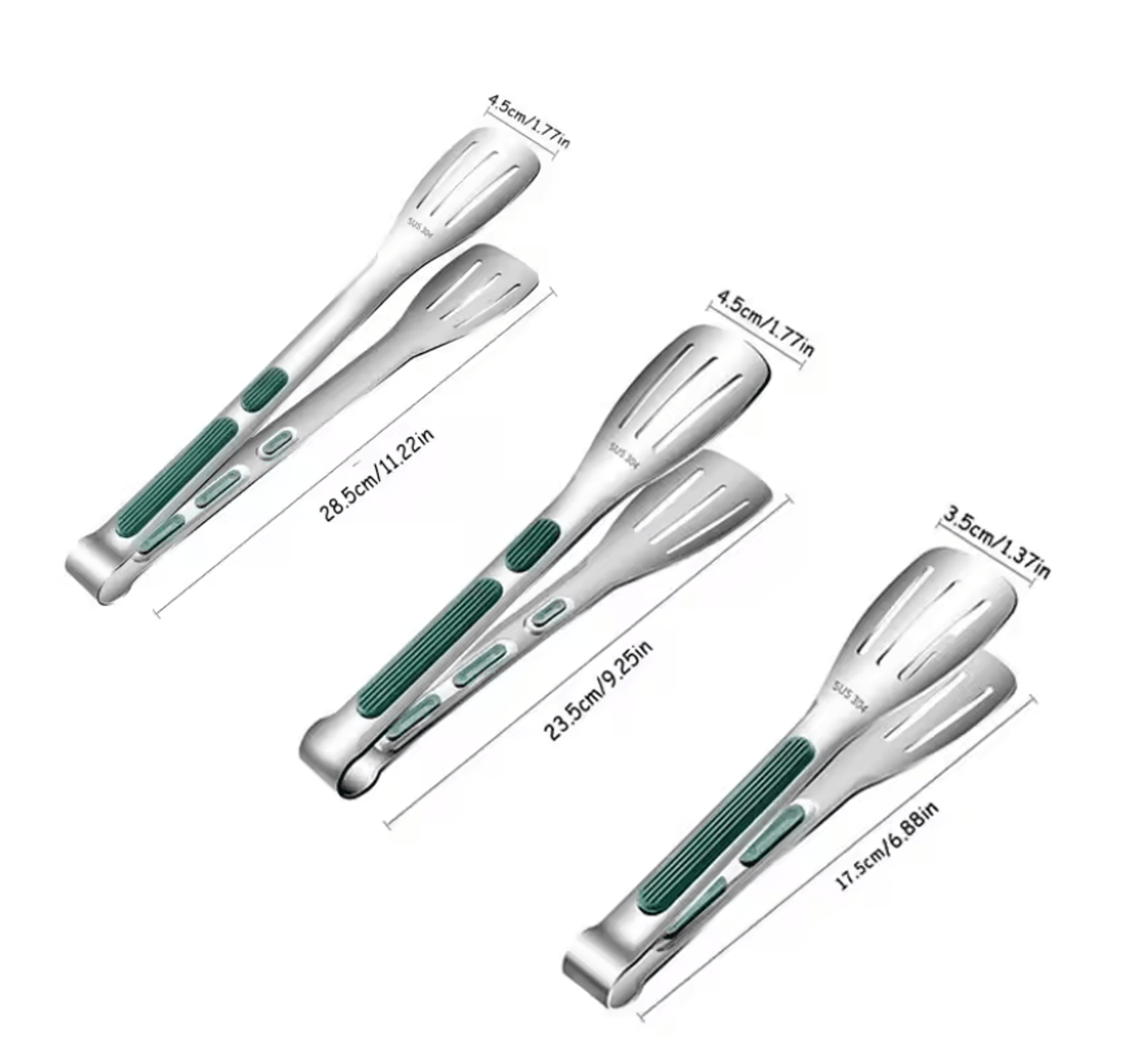 GripEase Stainless Steel Food Tongs 3