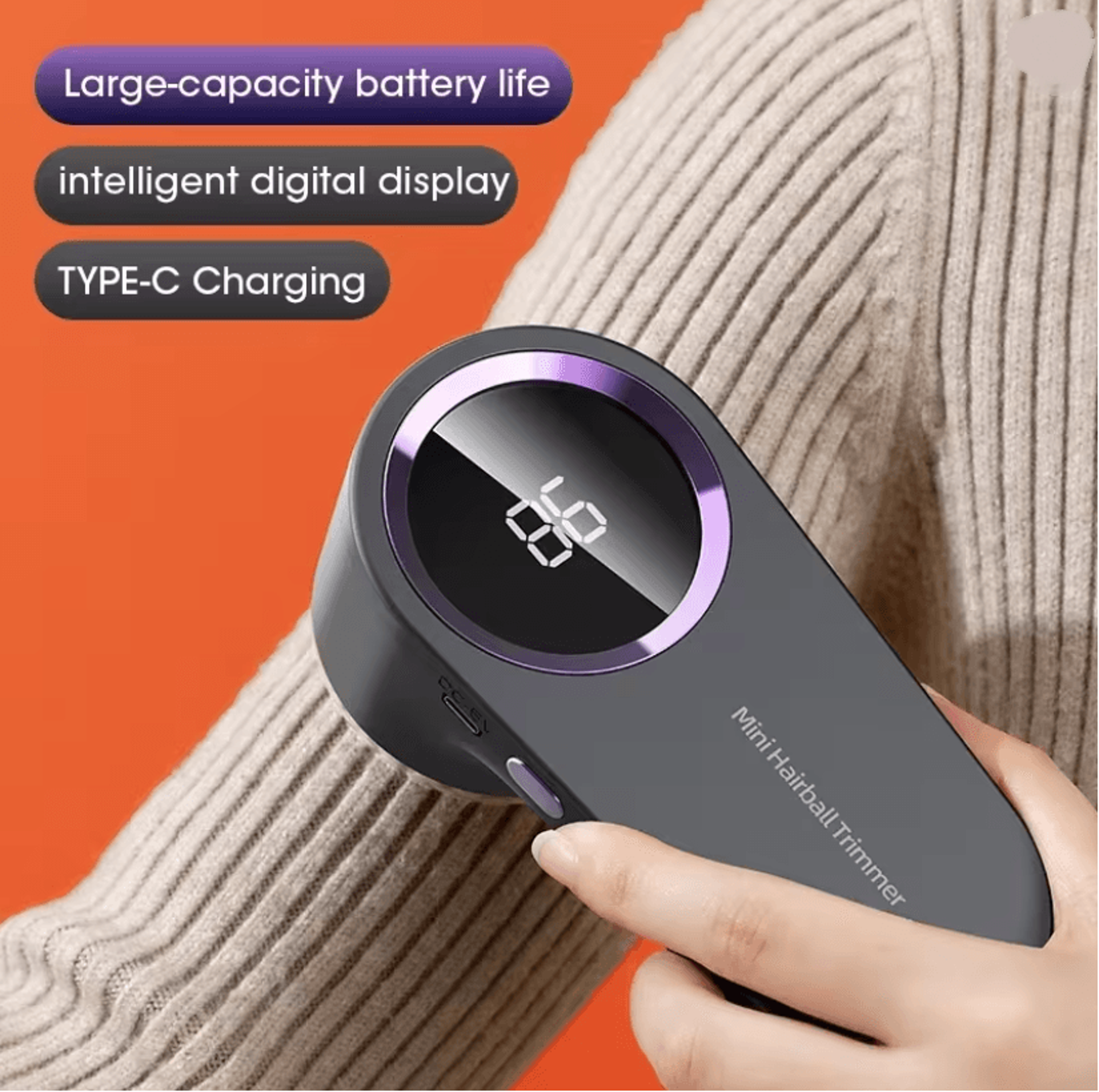 LumaFuzz LED Fabric Shaver USB Rechargeable Lint Remover For Clothing 2