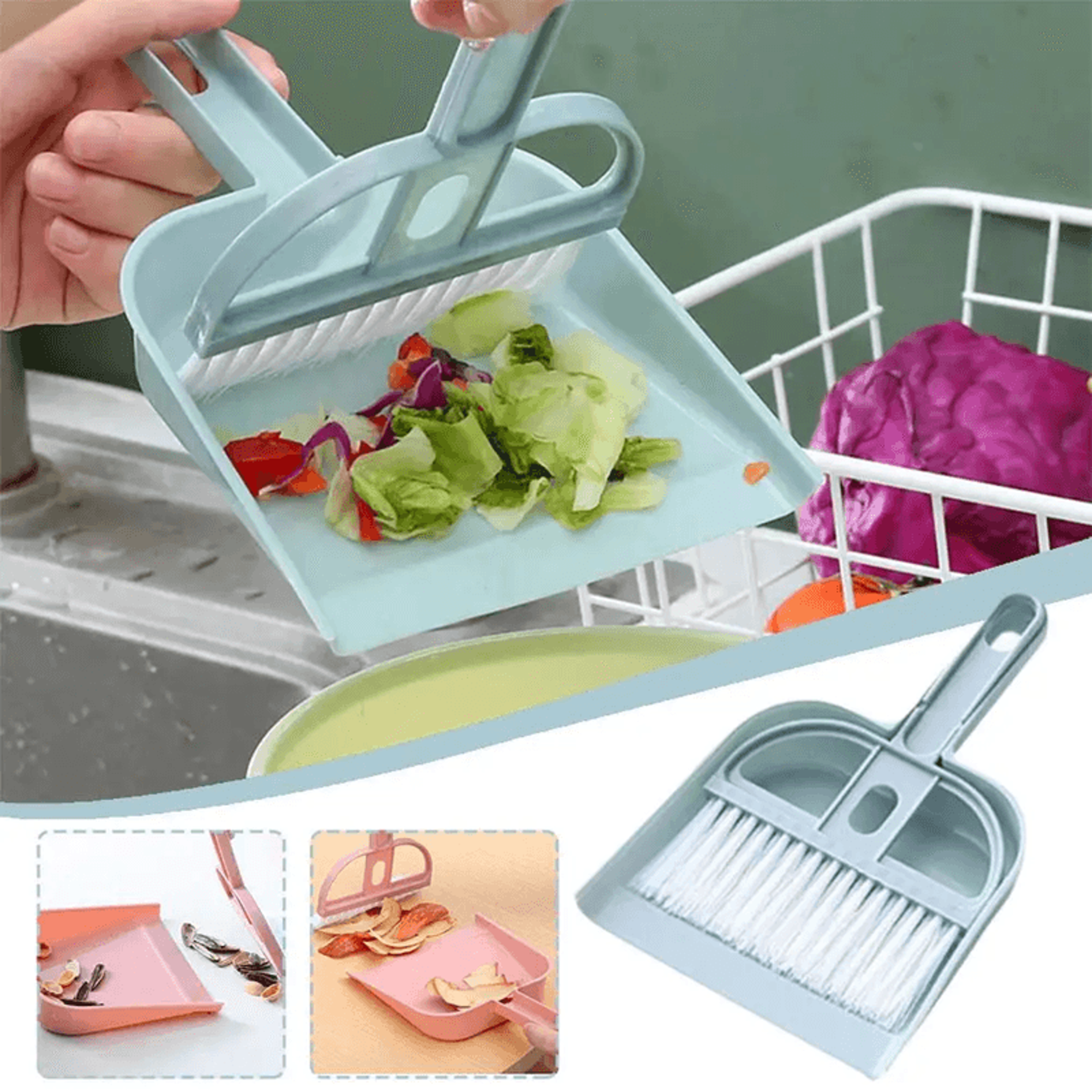Nordic Mini Desk Broom And Dustpan Set  Compact Desktop Cleaning Tool For Home And Office 0