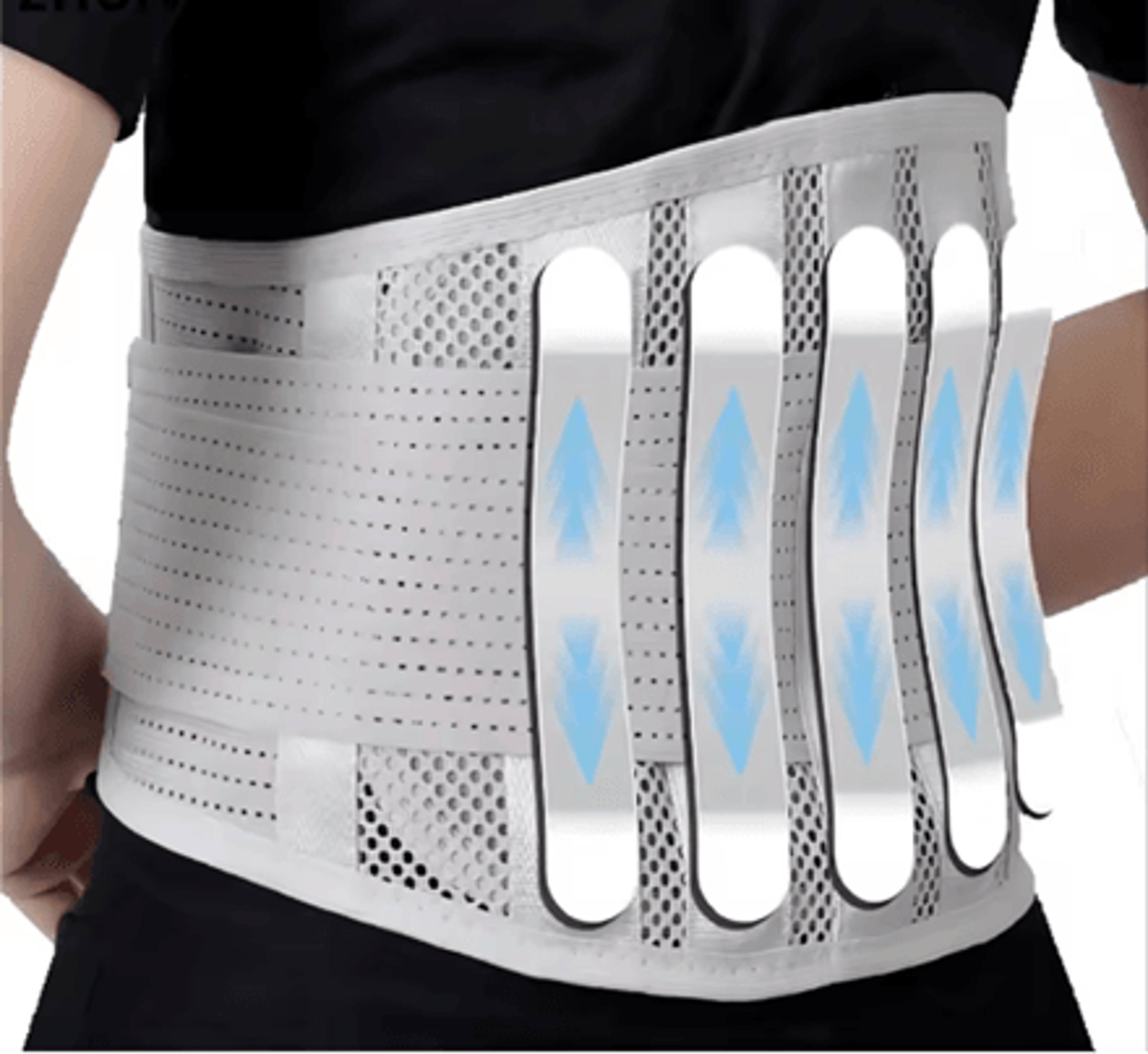 CoreAlign Lumbar Support Belt  Breathable Back Brace With 5 Reinforced Plates For Spine And Posture 0