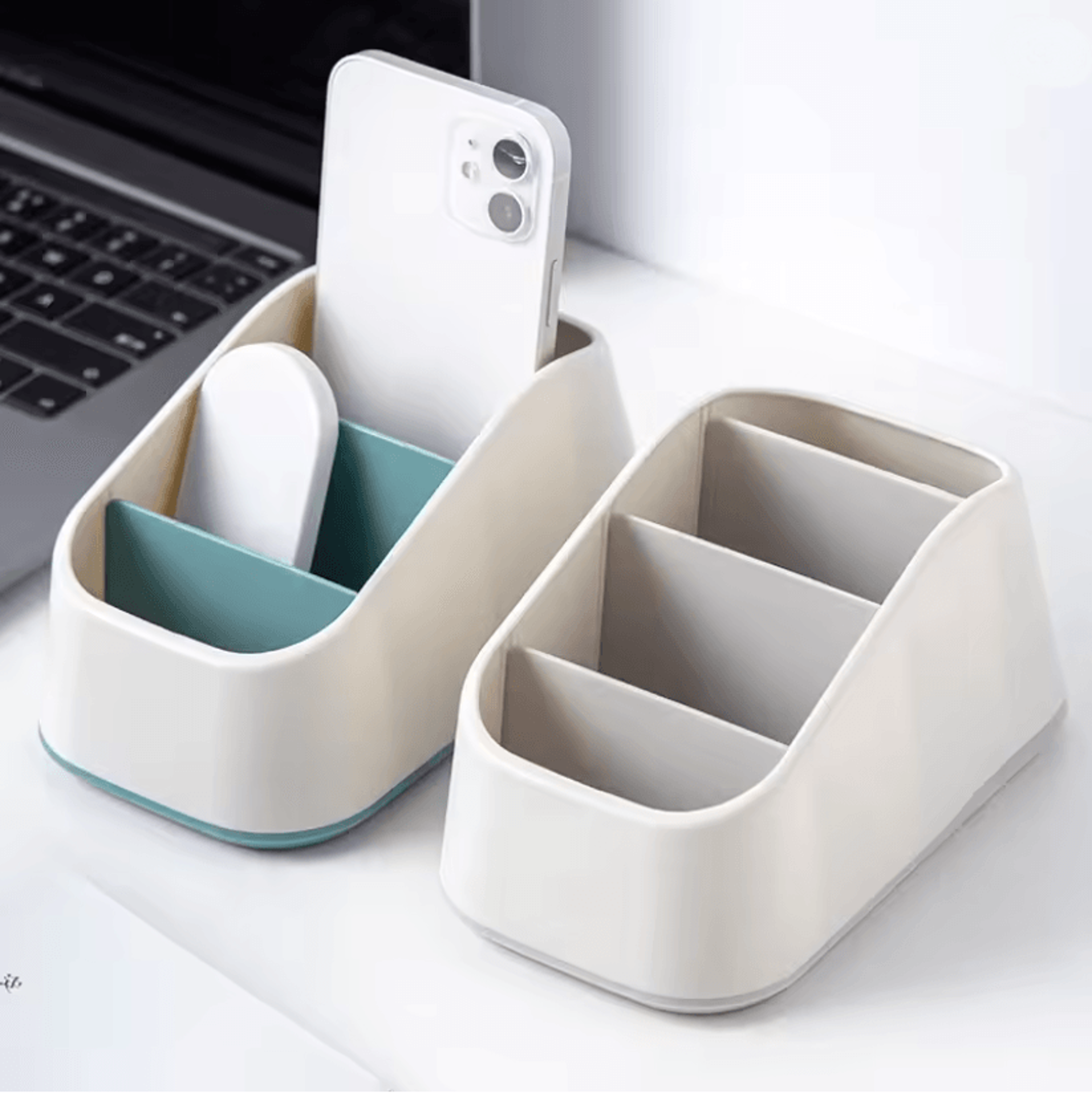 NeatSpace Remote Control And Desktop Organizer 4 Slot Storage Box For Home And Office 0