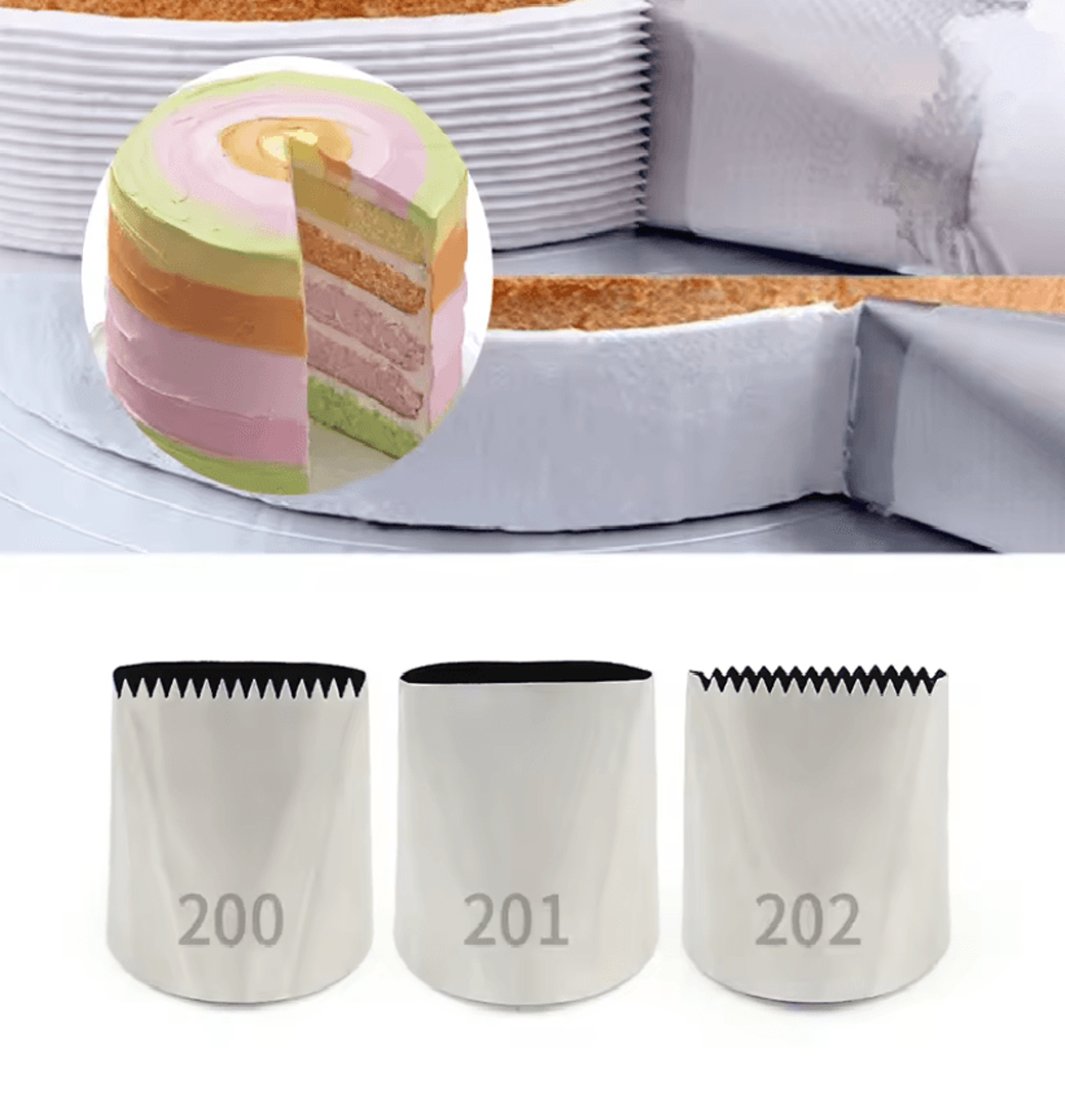 DecoTwist Double Sided Cream Nozzle Set For Professional Cake And Pastry Decorating 0