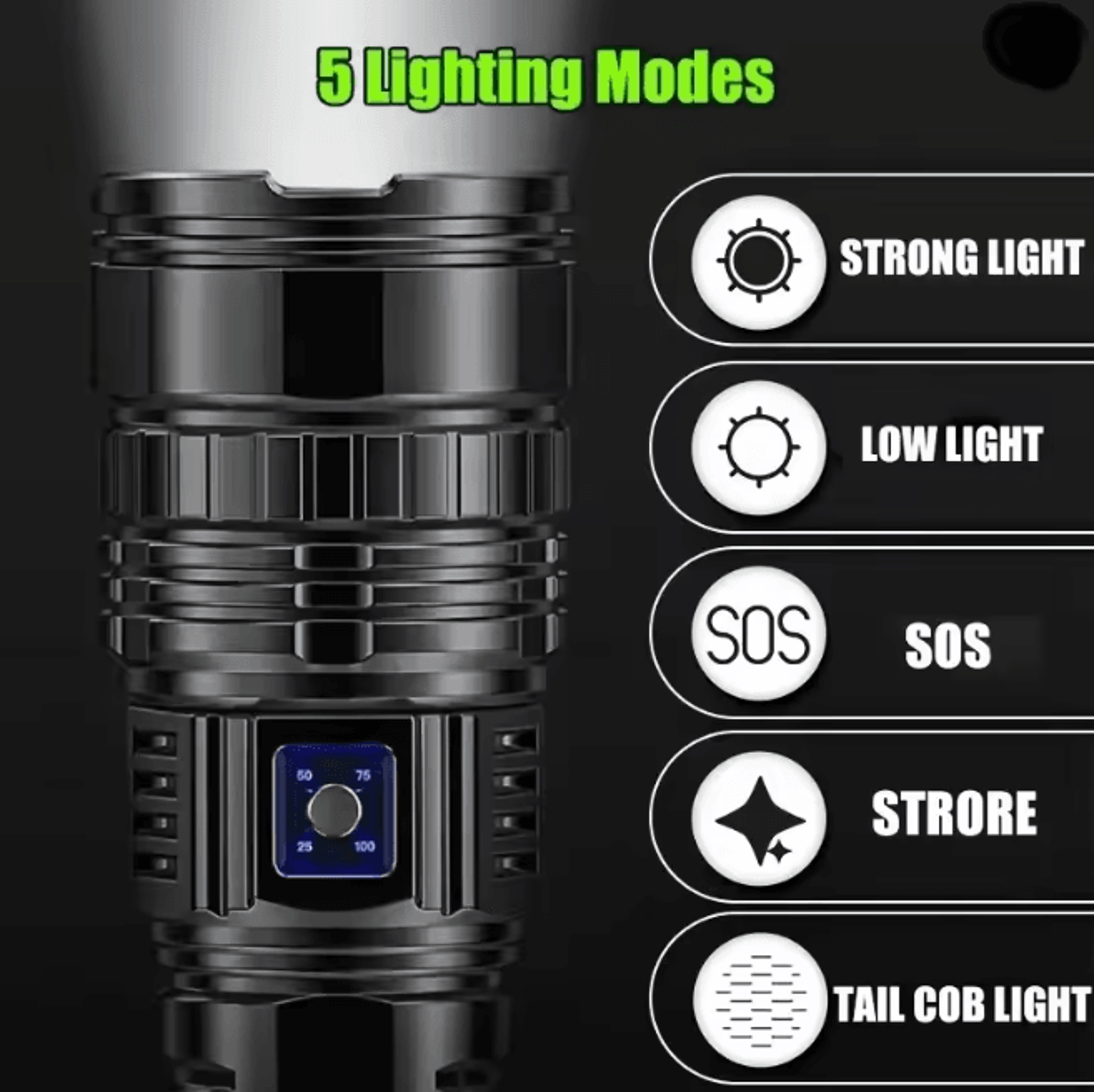 SuperBeam Pro Handheld LED Flashlight 2