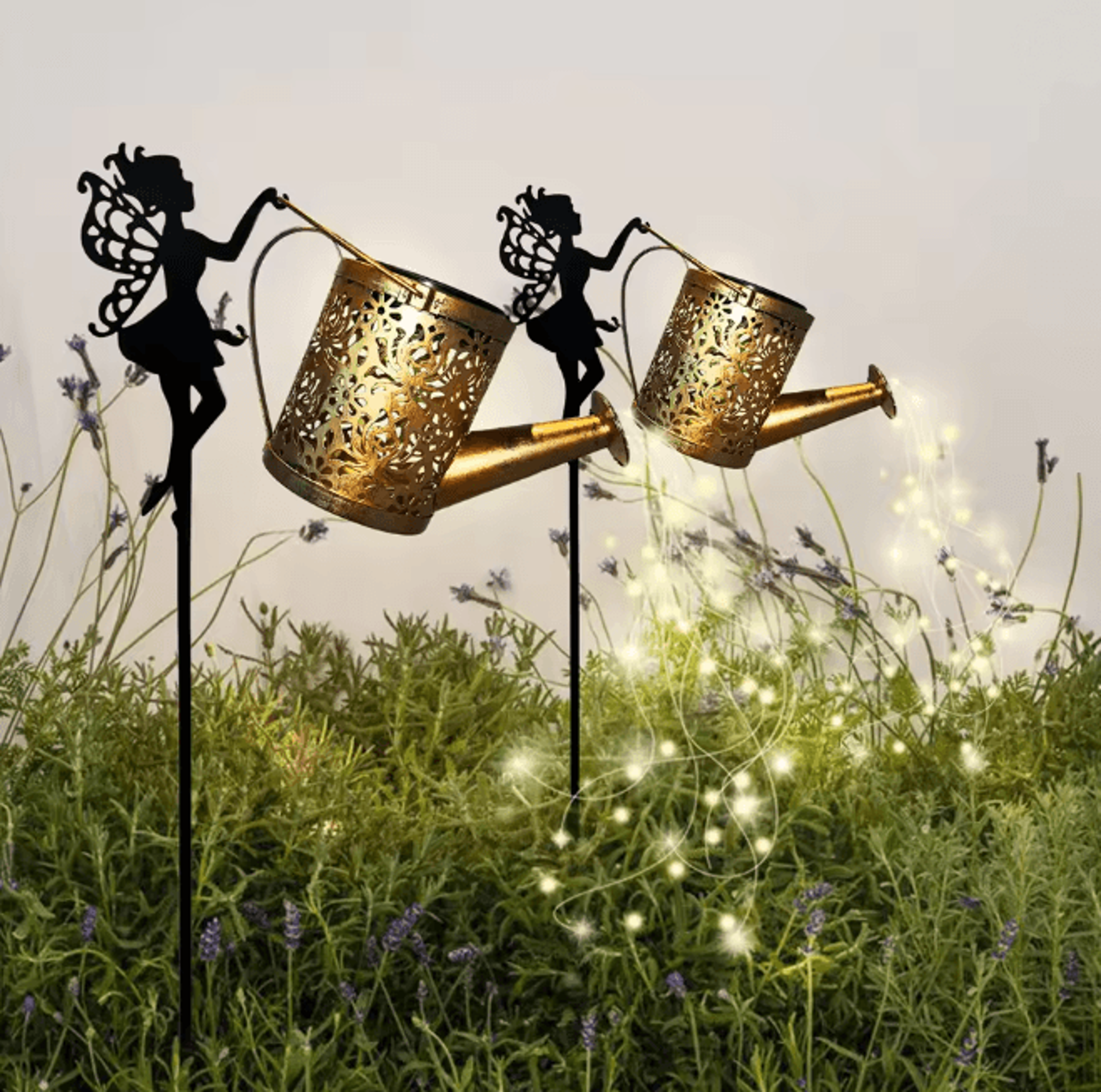 LumiPour Solar Fairy Watering Can Light Outdoor Garden Decoration 2