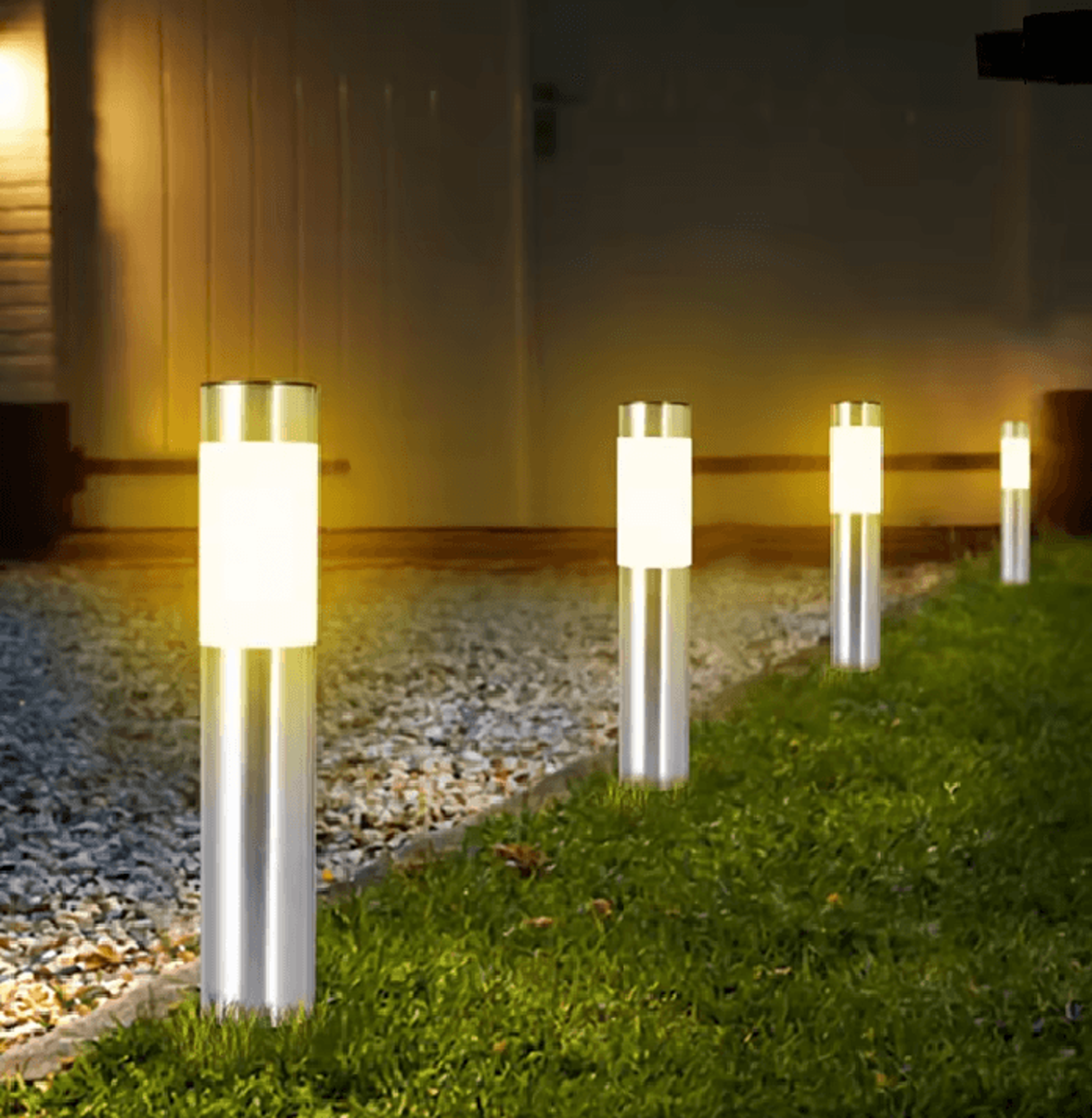 LumiPath Solar Garden Pathway Lights Outdoor Waterproof LED Set 0