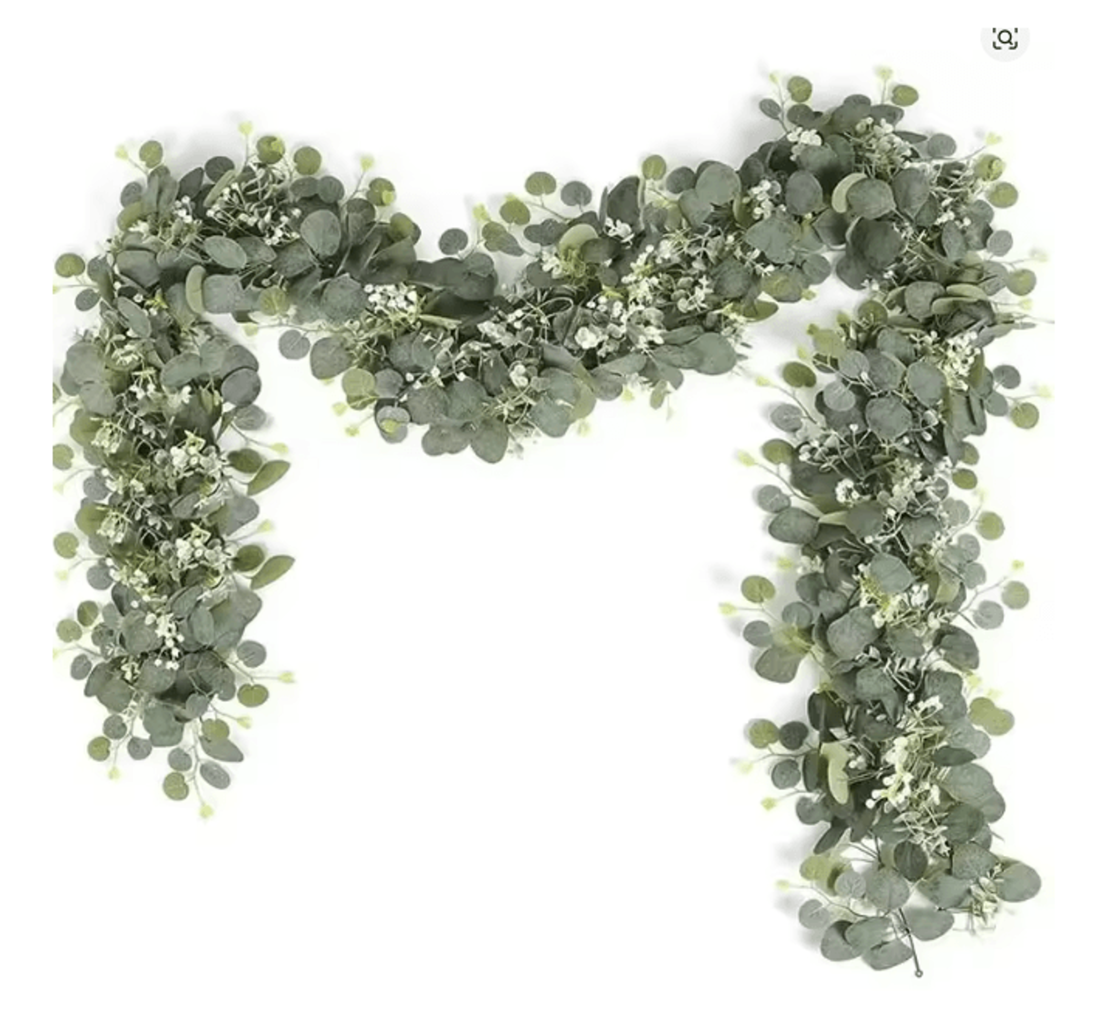 elegant eucalyptus and white berry greenery garland