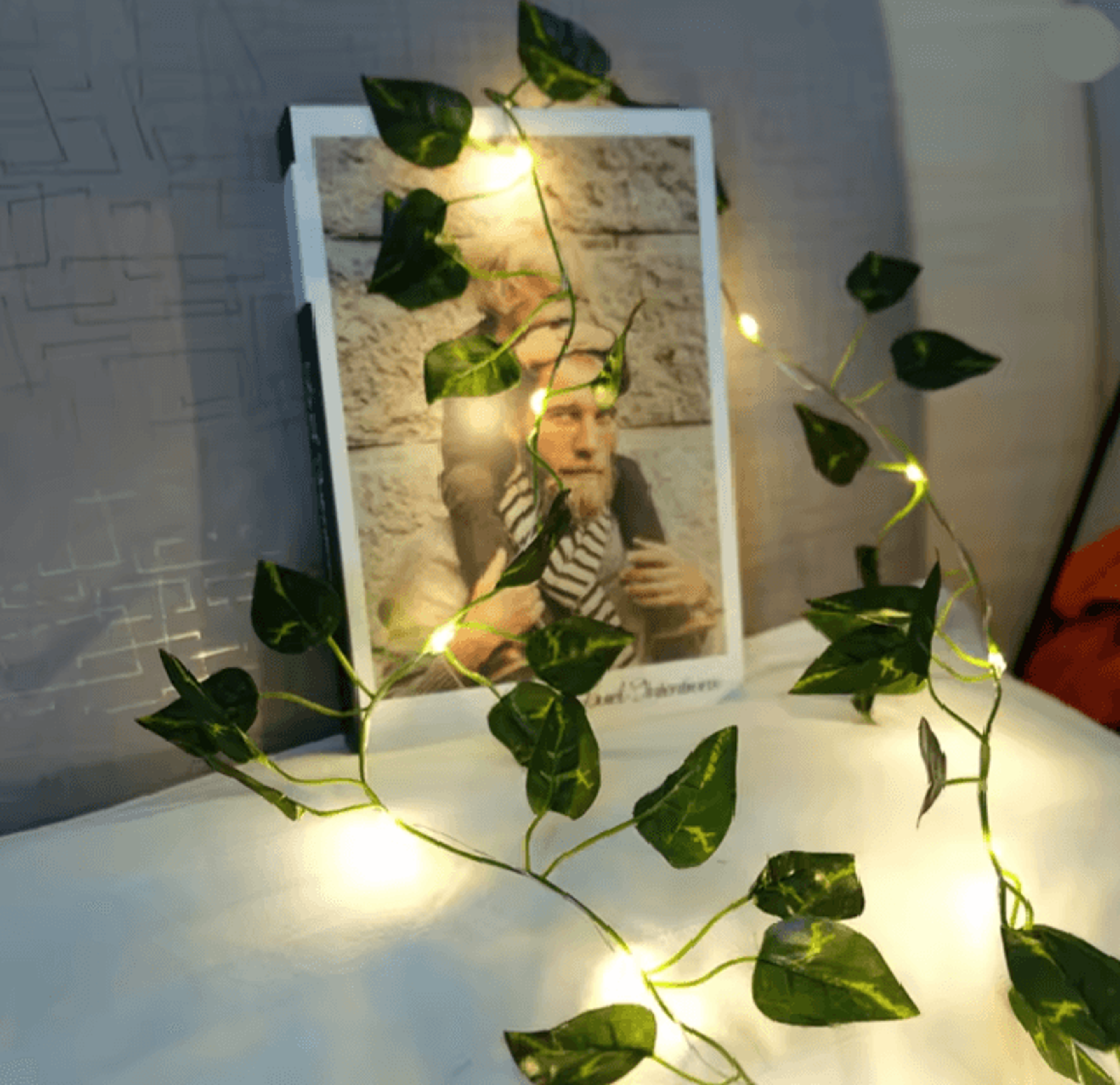 Green Leaf LED Fake Plant String Lights 4