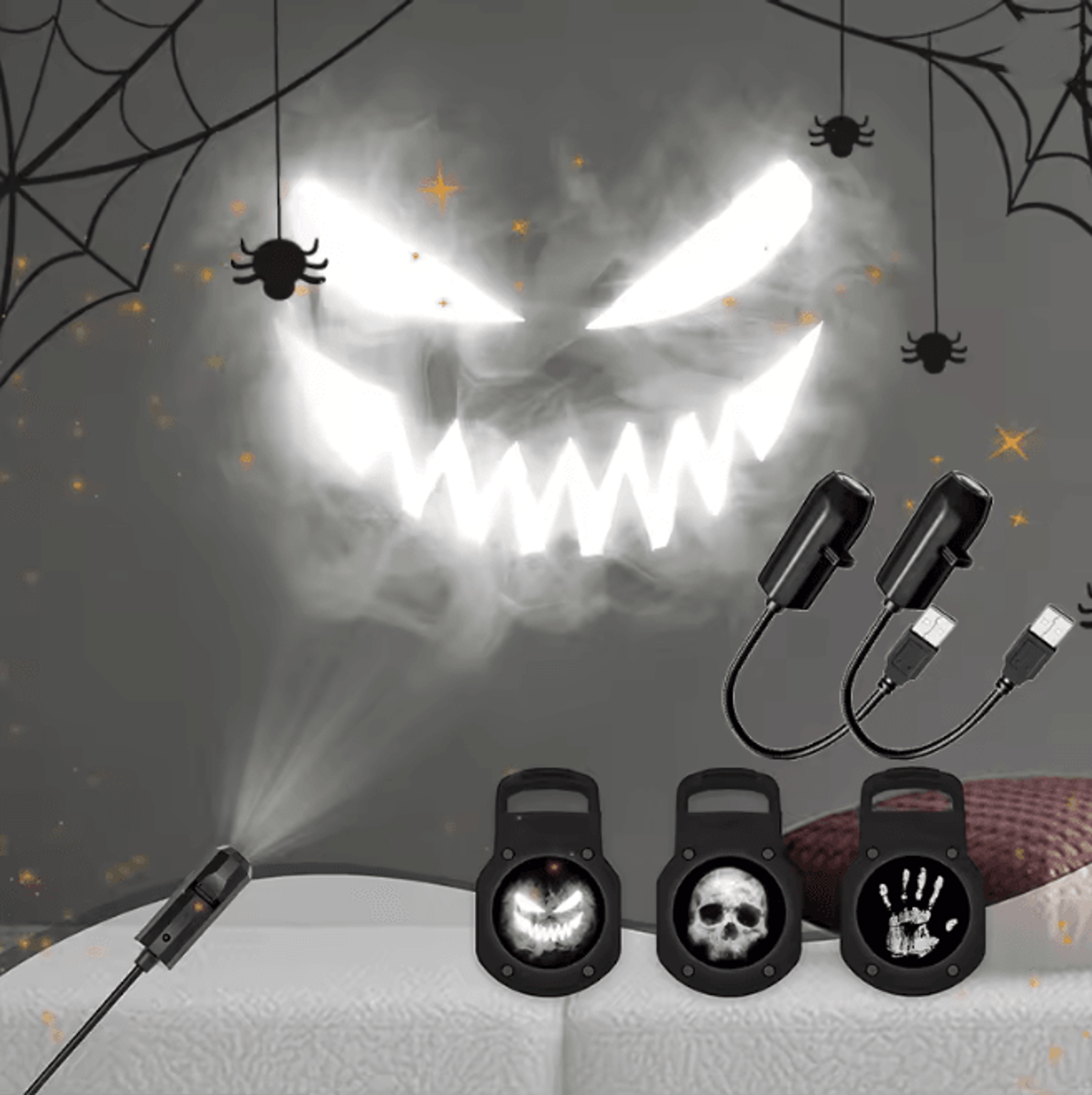 Halloween Skull Projection Night Light 0