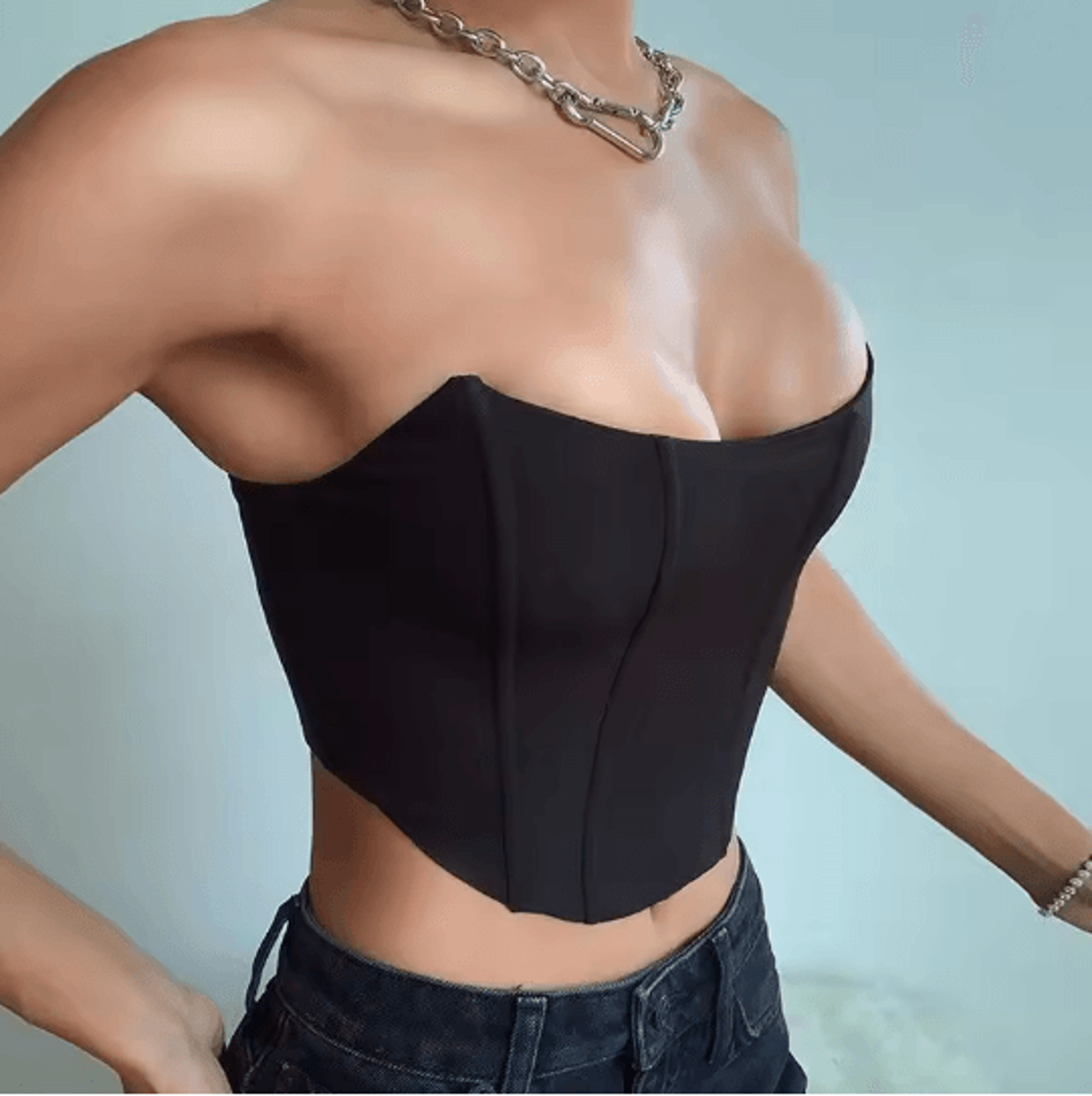 sculptfit off shoulder corset crop top