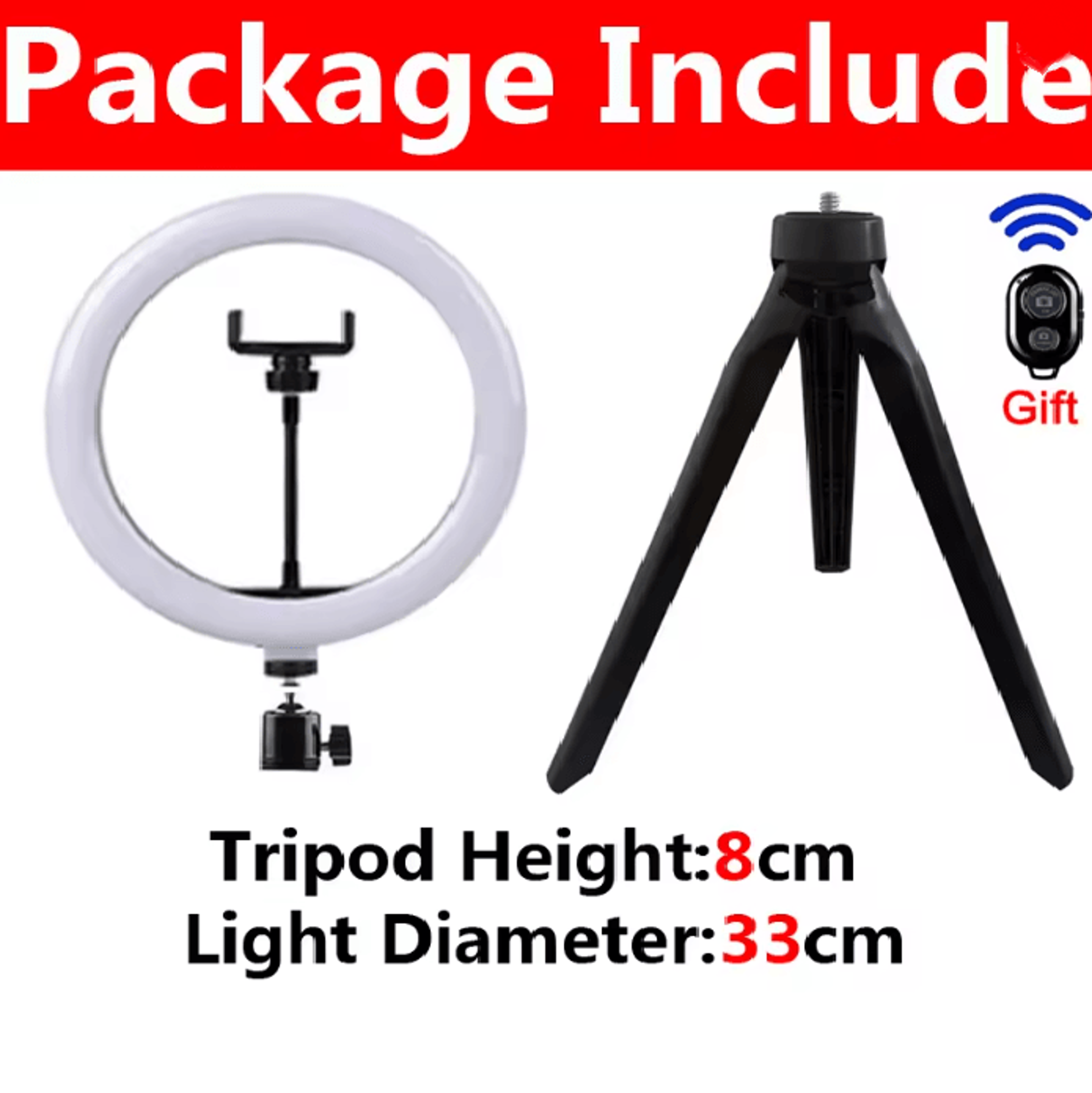 BrightBeam LED Selfie Ring Light 8