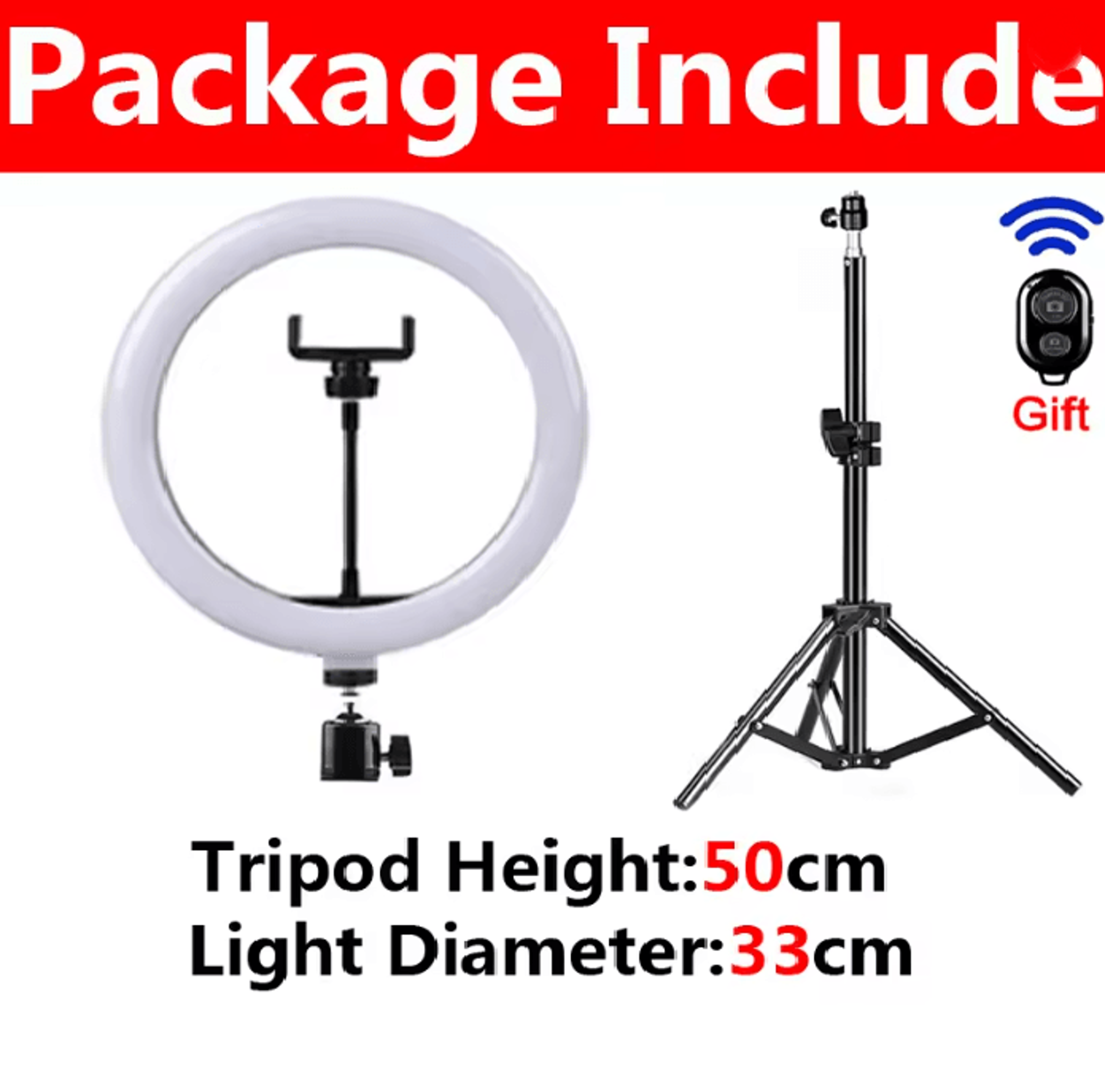 BrightBeam LED Selfie Ring Light 9
