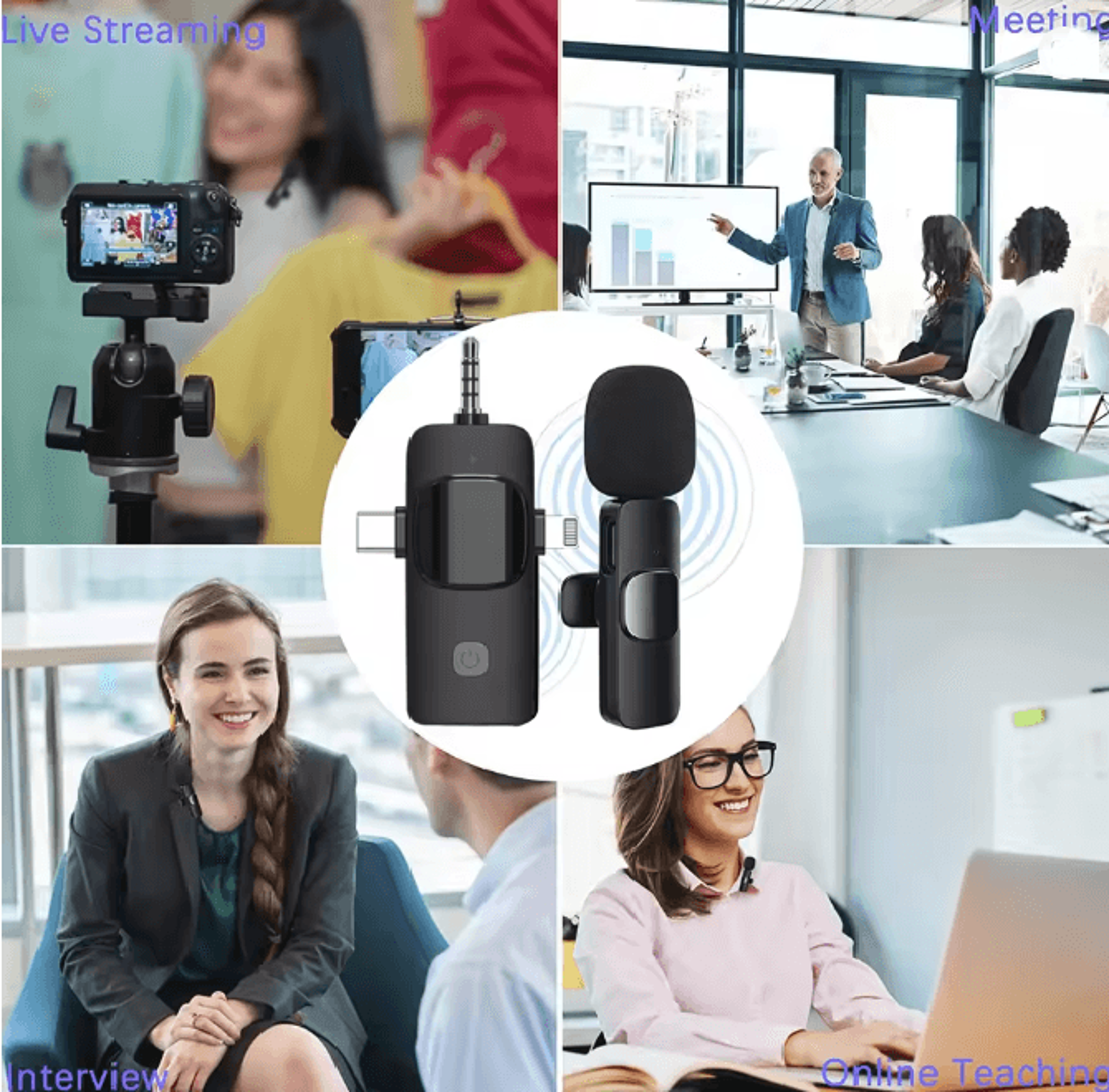 ClearWave 4 In 1 Wireless Lavalier Microphone 3
