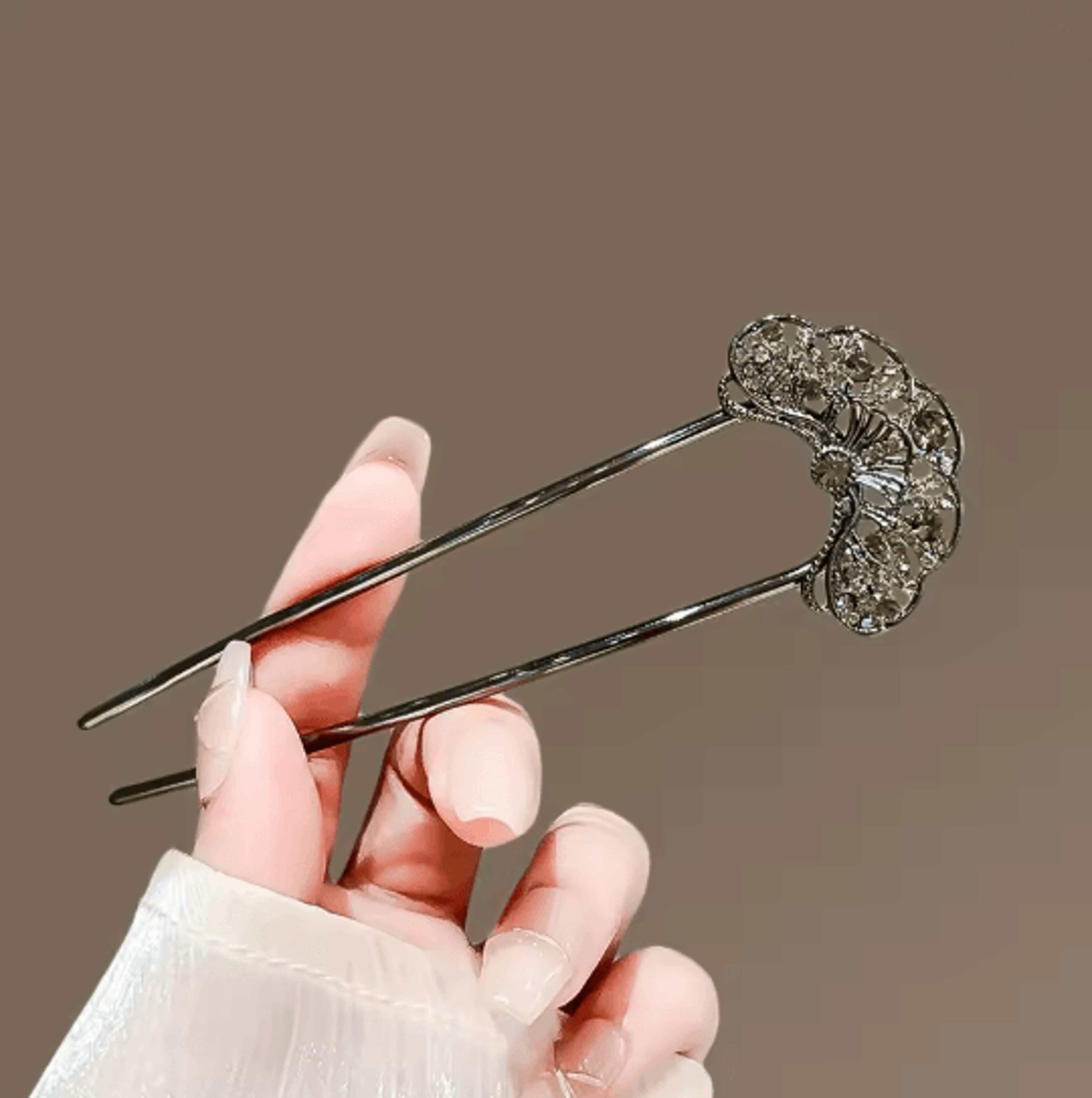 InkBloom Neo Chinese Flower Tassel Hair Stick For Women 6