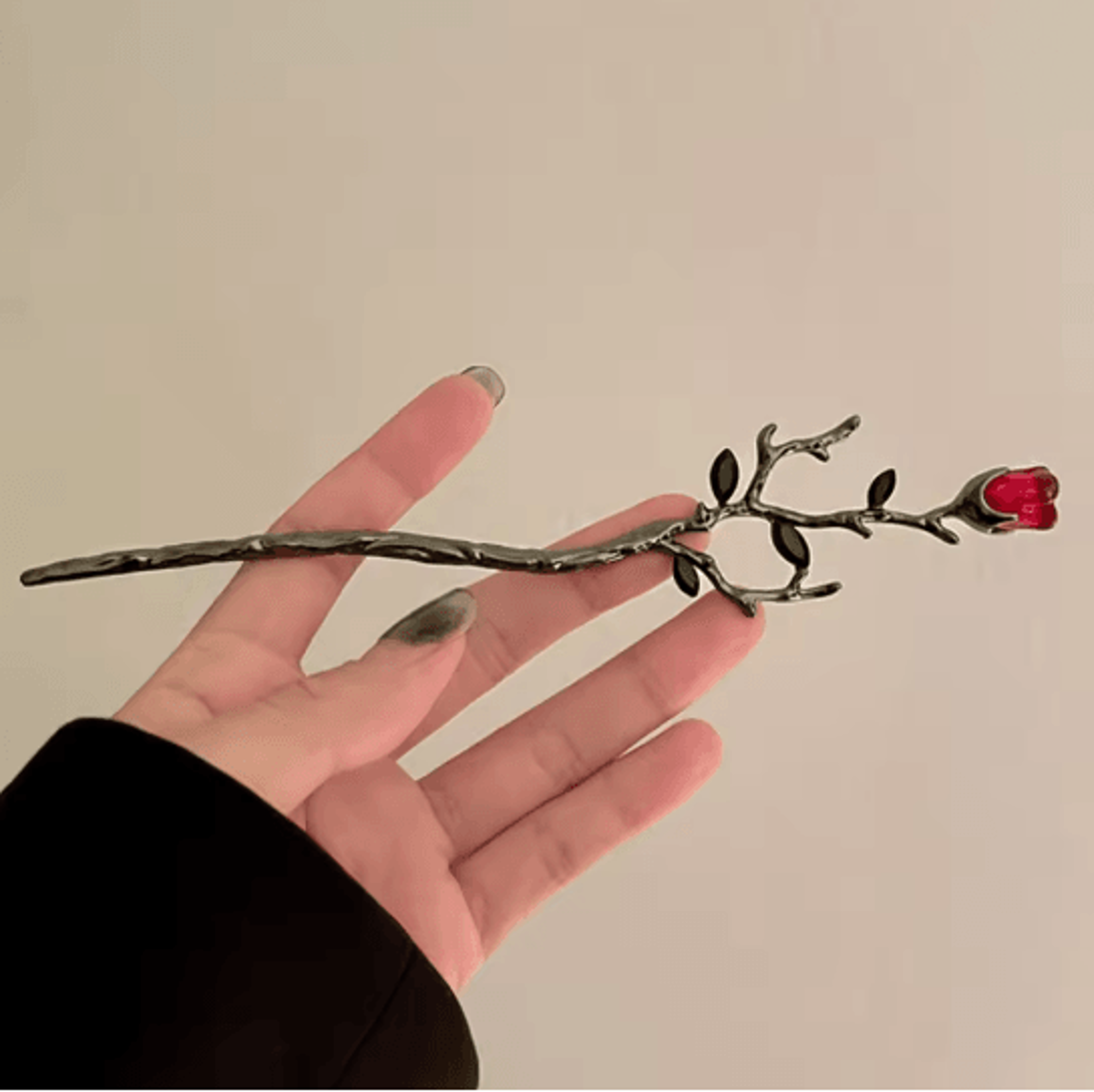 InkBloom Neo Chinese Flower Tassel Hair Stick For Women 17