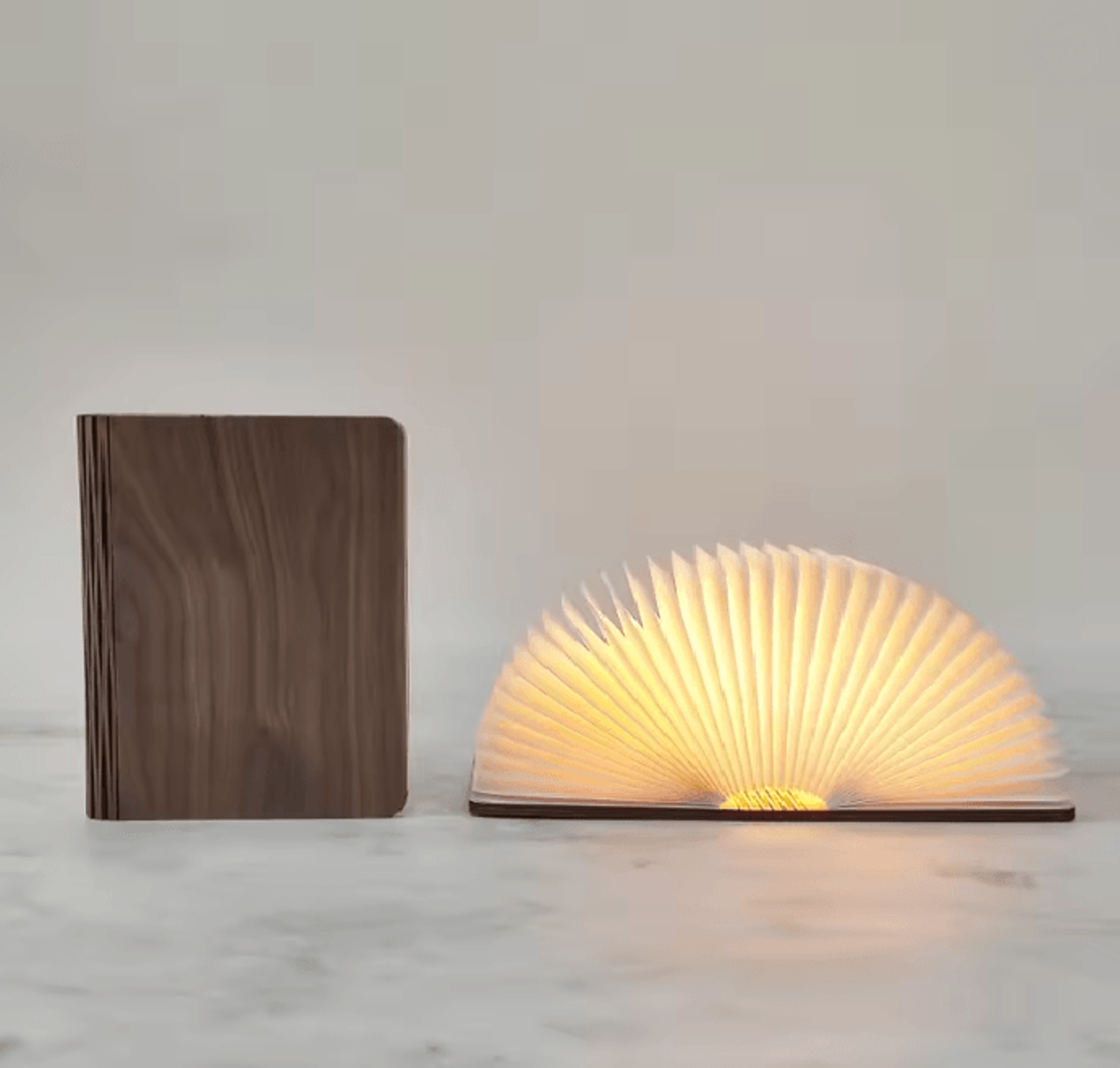 Lumibook Foldable Wooden Book Lamp 4