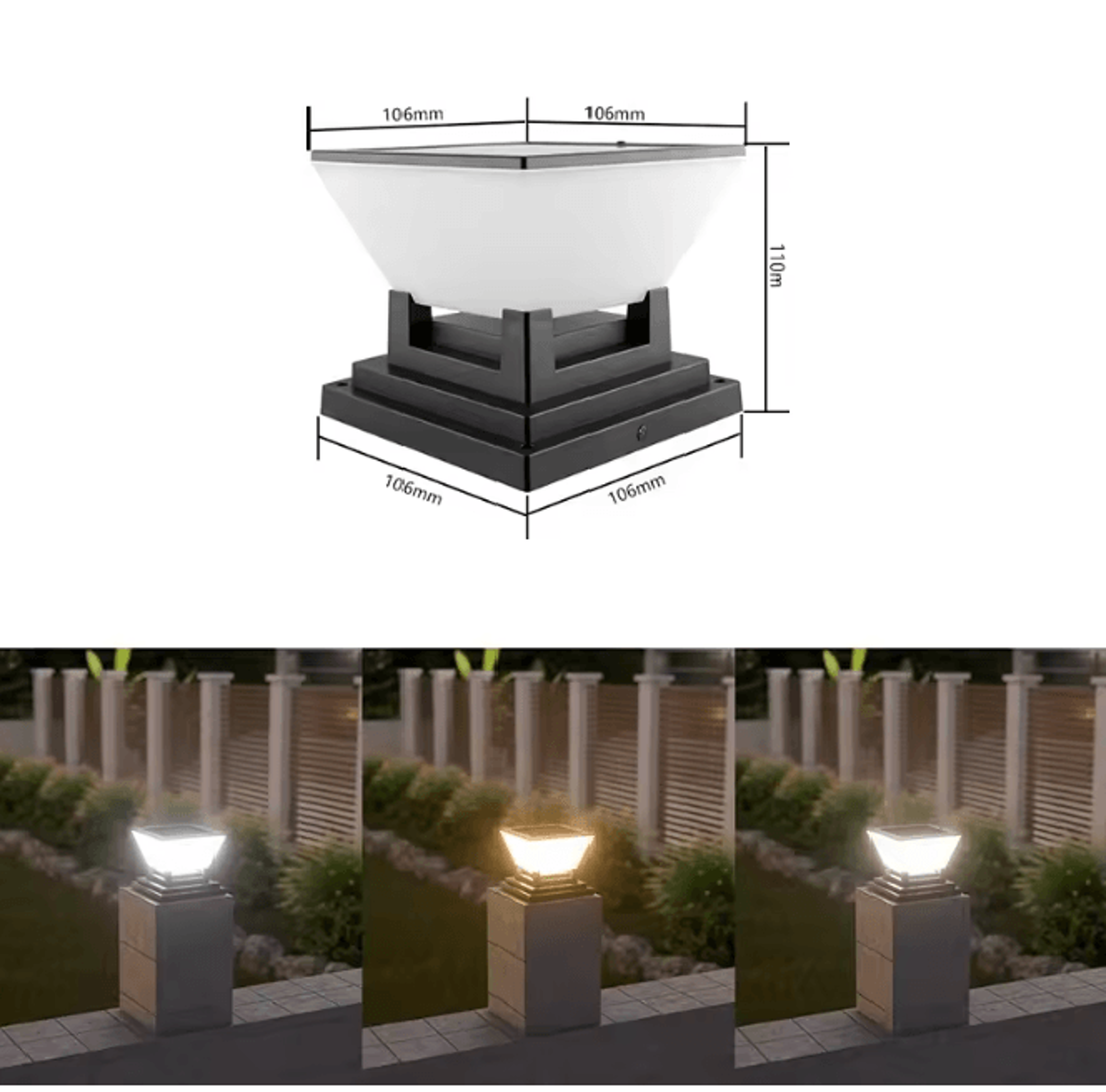 Solar Post Cap Garden Light 4