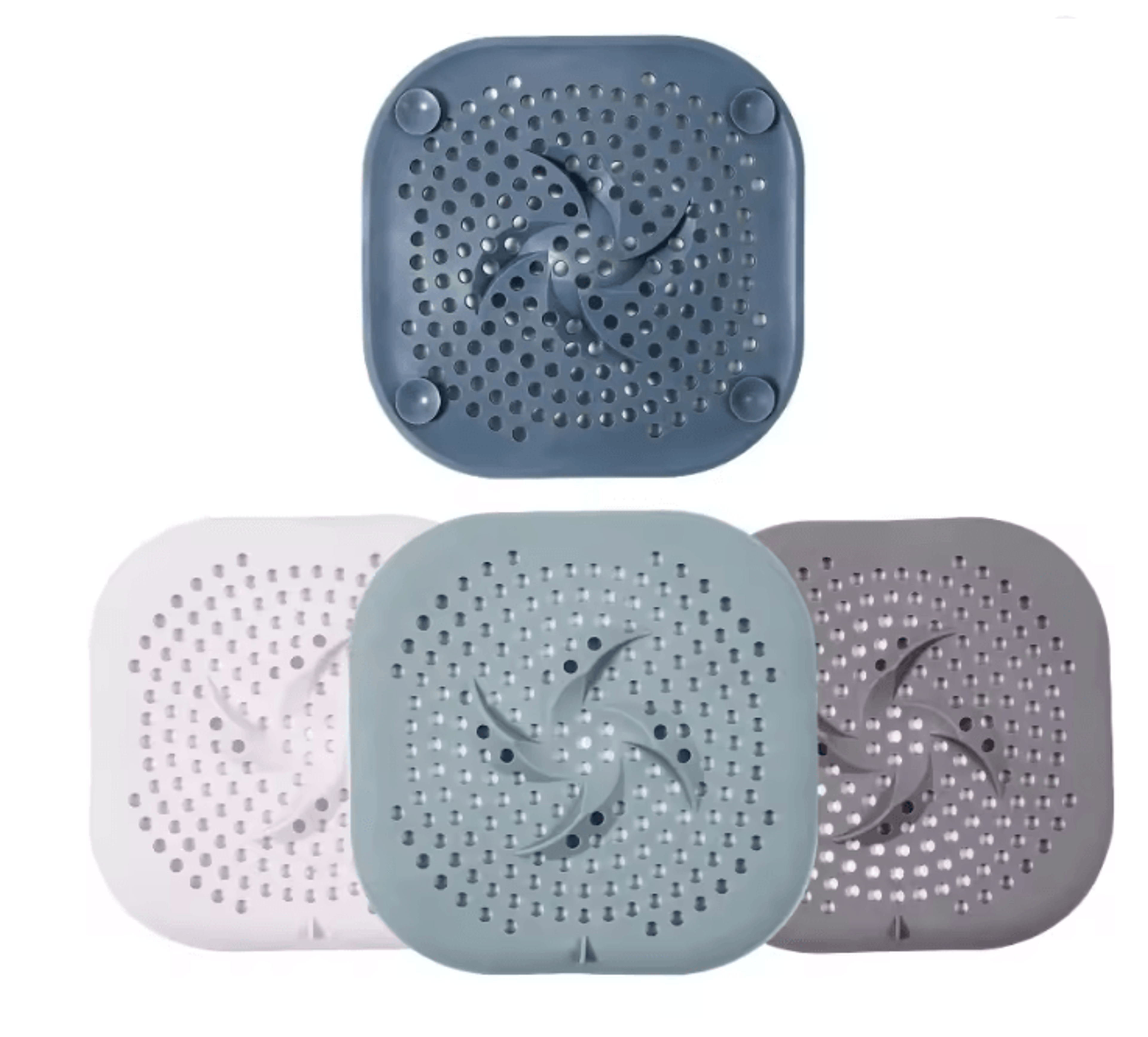 Silicone Shower Drain Hair Catcher With Suction Cup 0