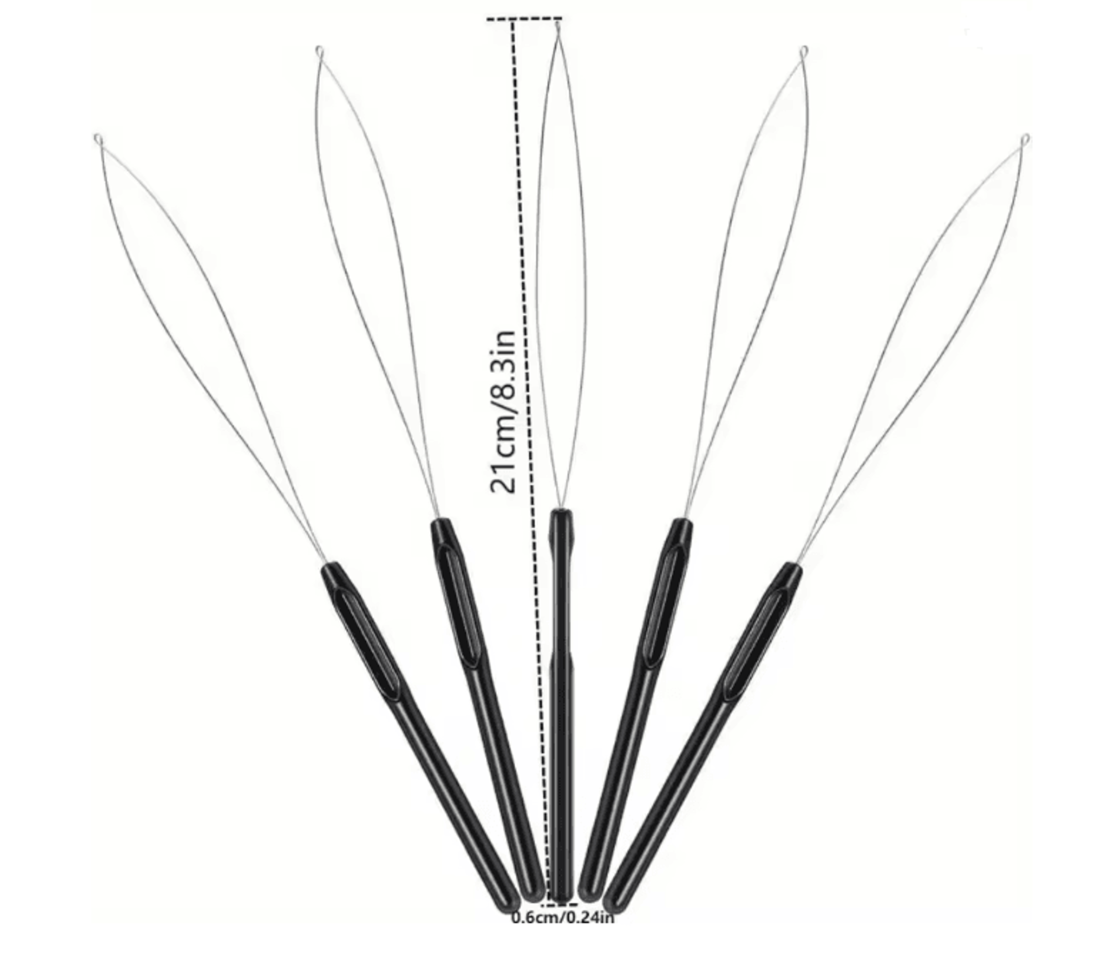 Hair Extensions Loop Needle Tool Set For Microlink Beads 1
