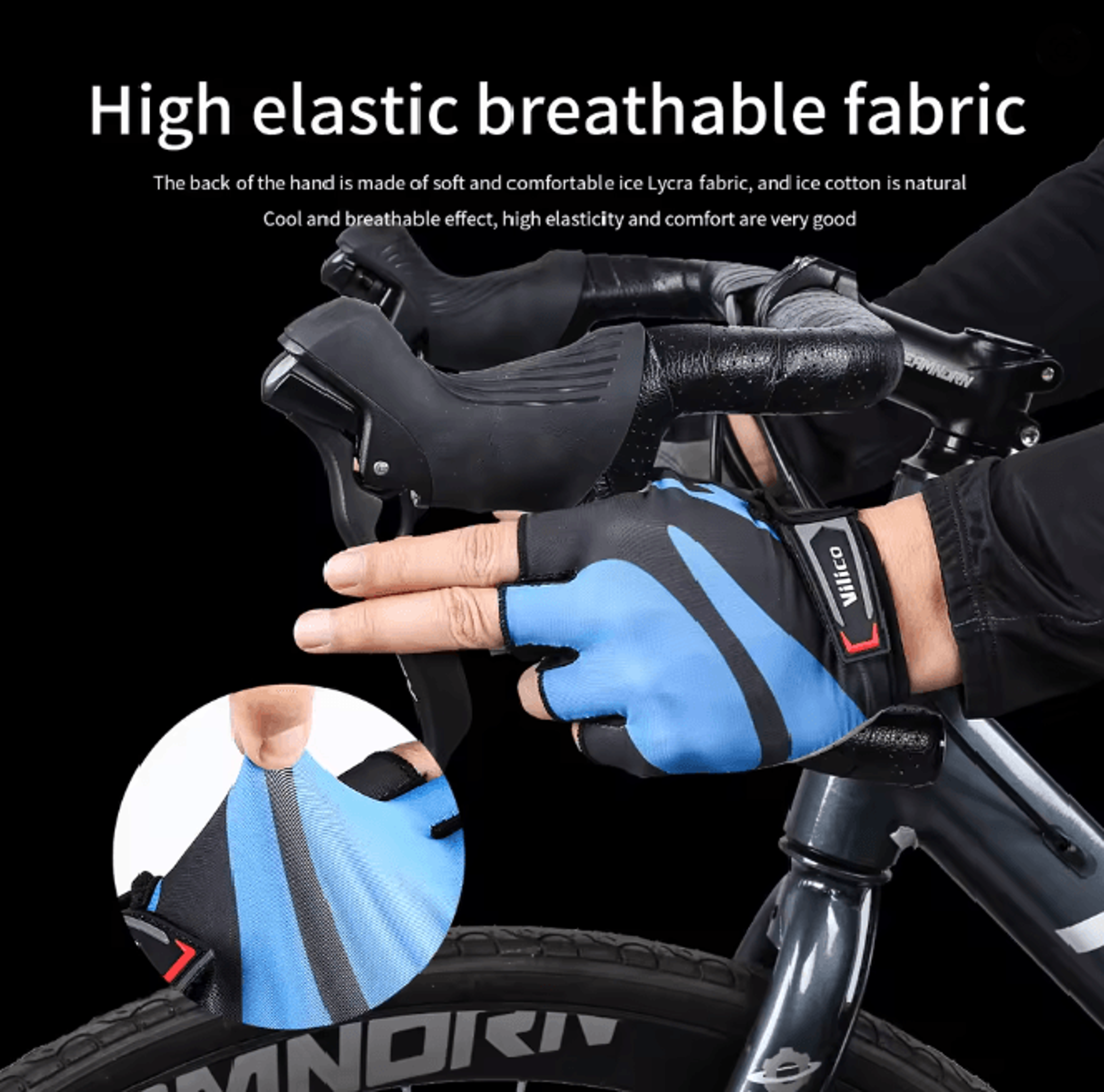 Half Finger Cycling Gloves For Breathable Shock Absorption 3