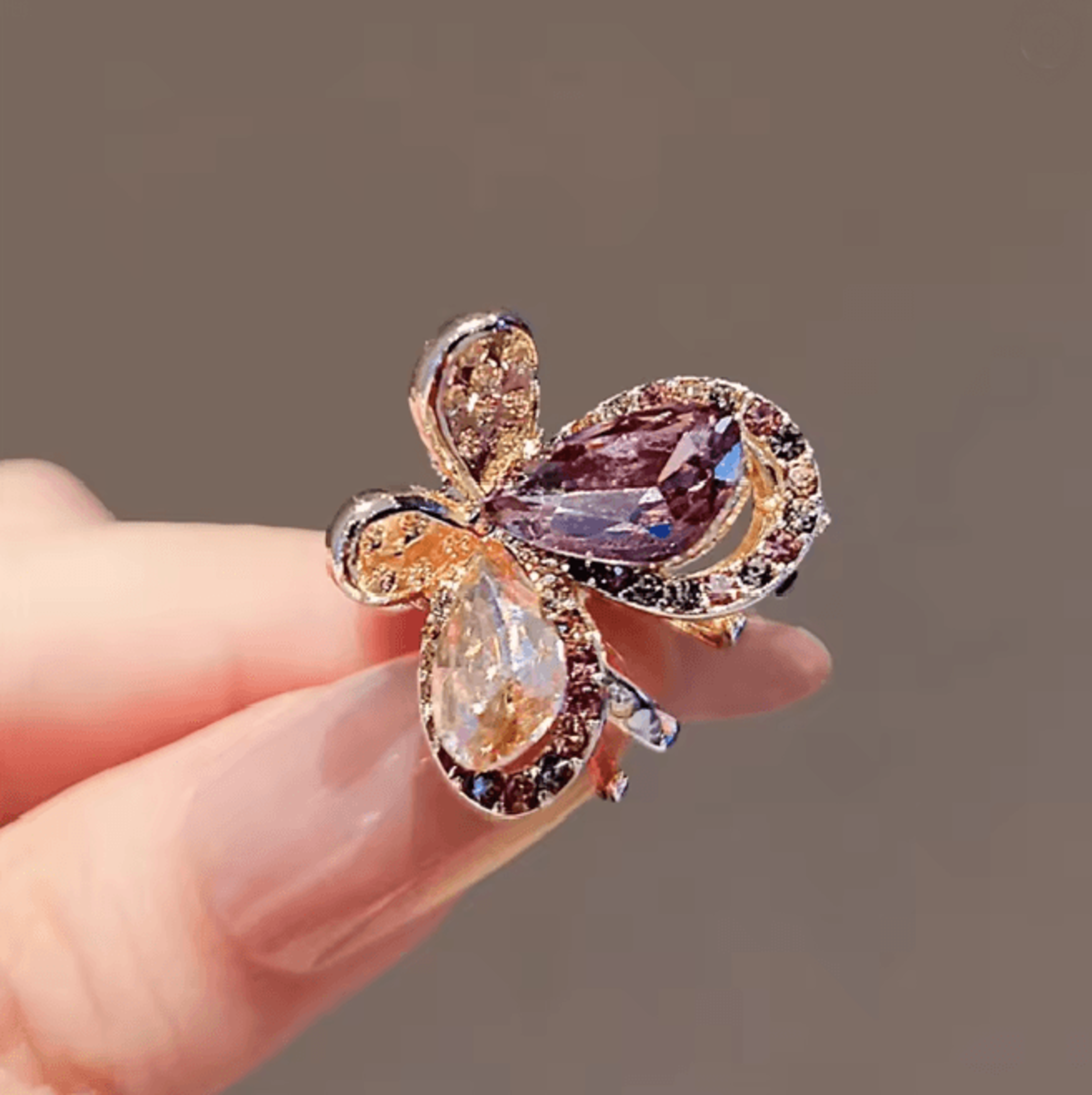 Elegant Butterfly Rhinestone Hair Clip 0