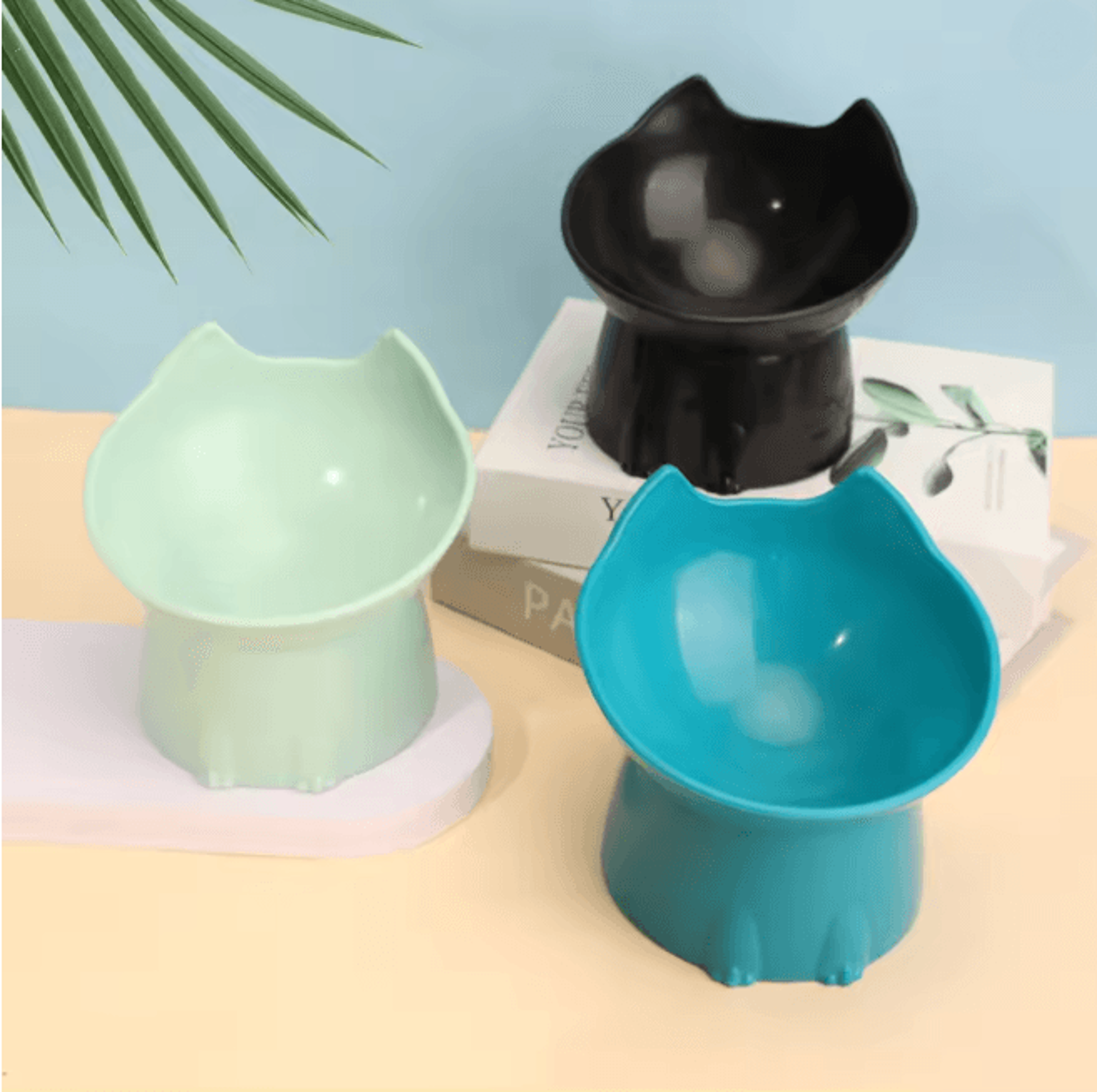 Elevated Cat Bowl With Tilted Anti Tip Design 3