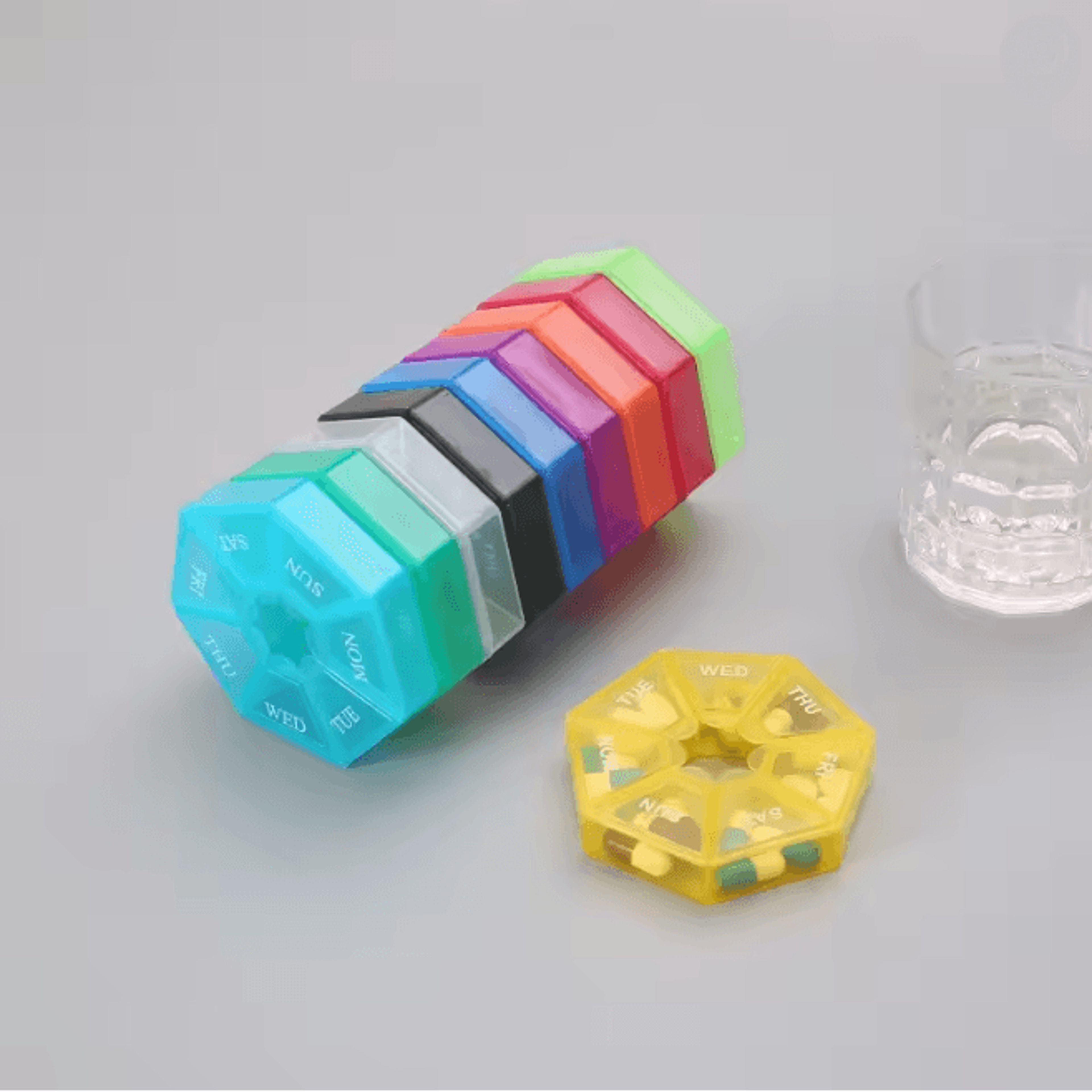 Mini Travel Pill Organizer Box 0