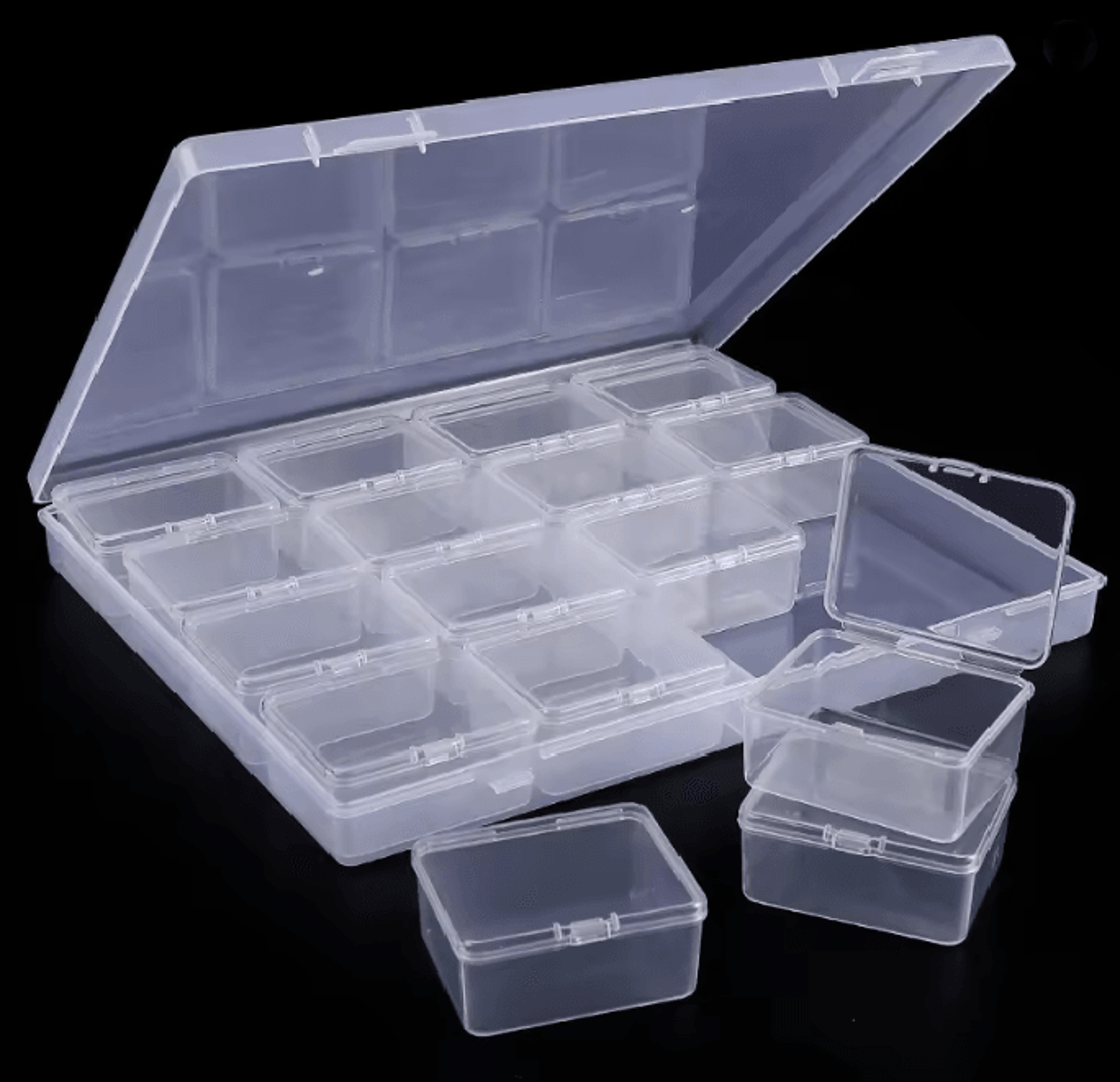 Clear Plastic Bead Organizer Box 4