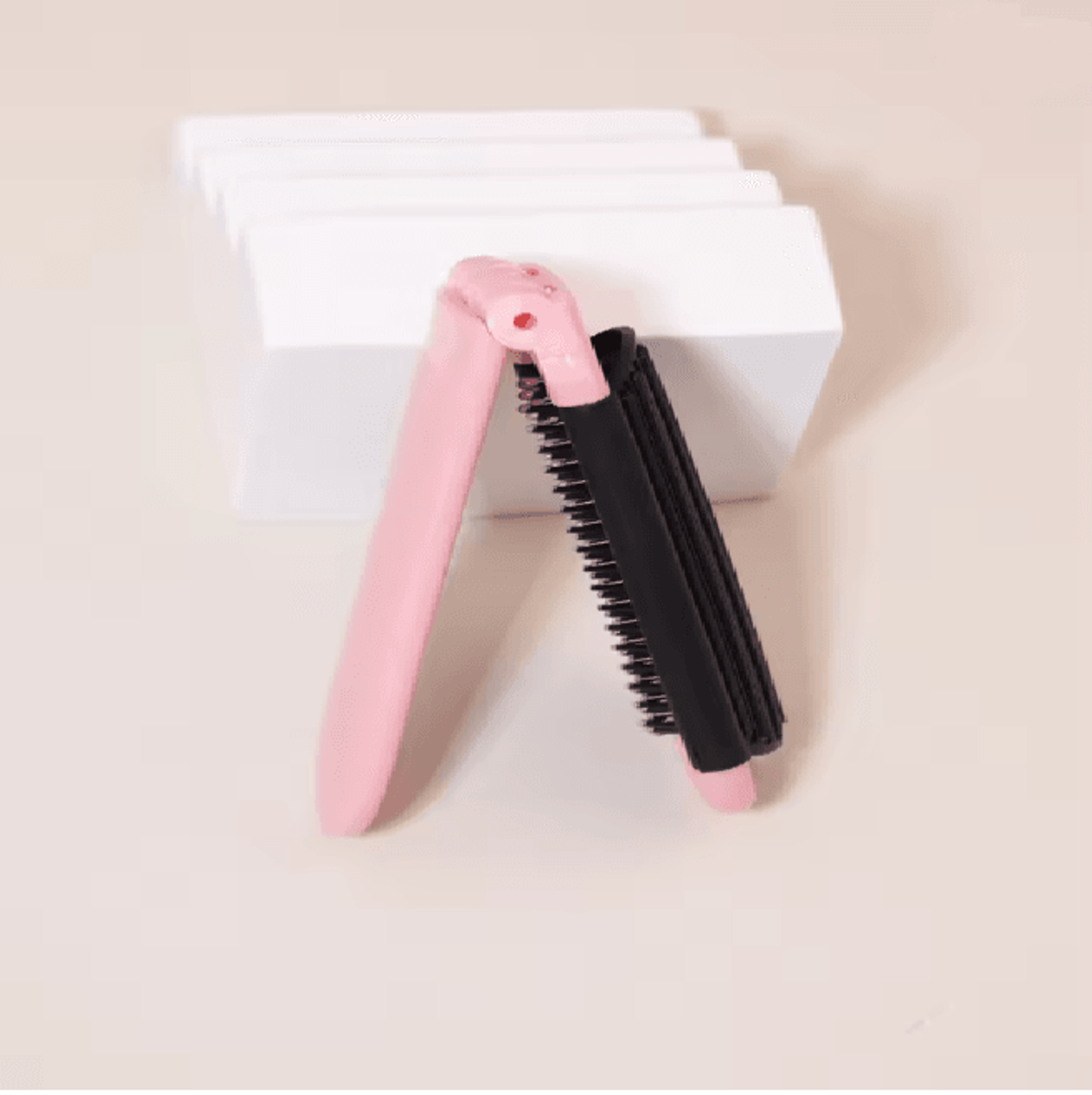 Mini Foldable Hair Comb With Mirror 2