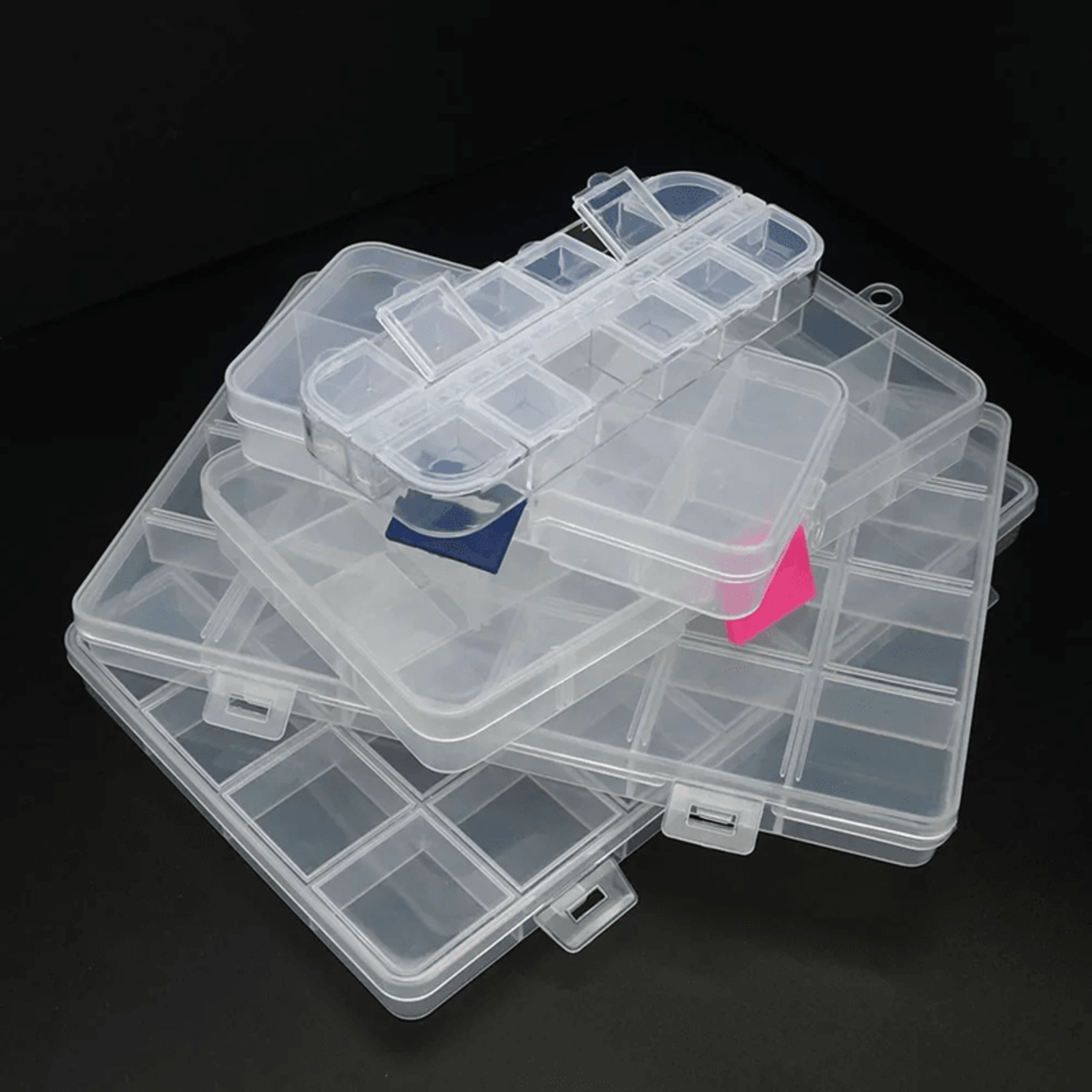 Plastic Storage Box Organizer With Dividers 1