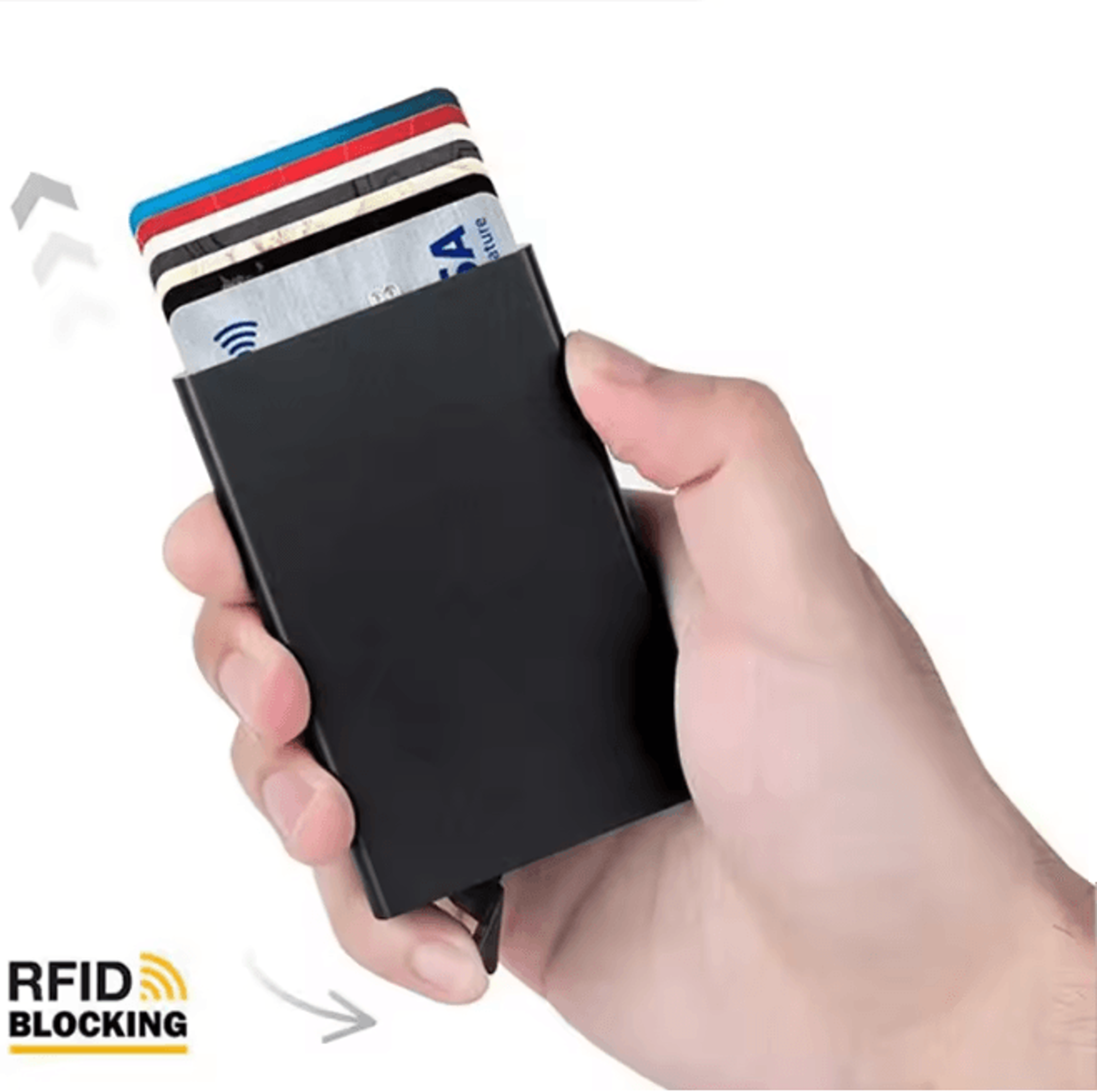 metal slim rfid card wallet