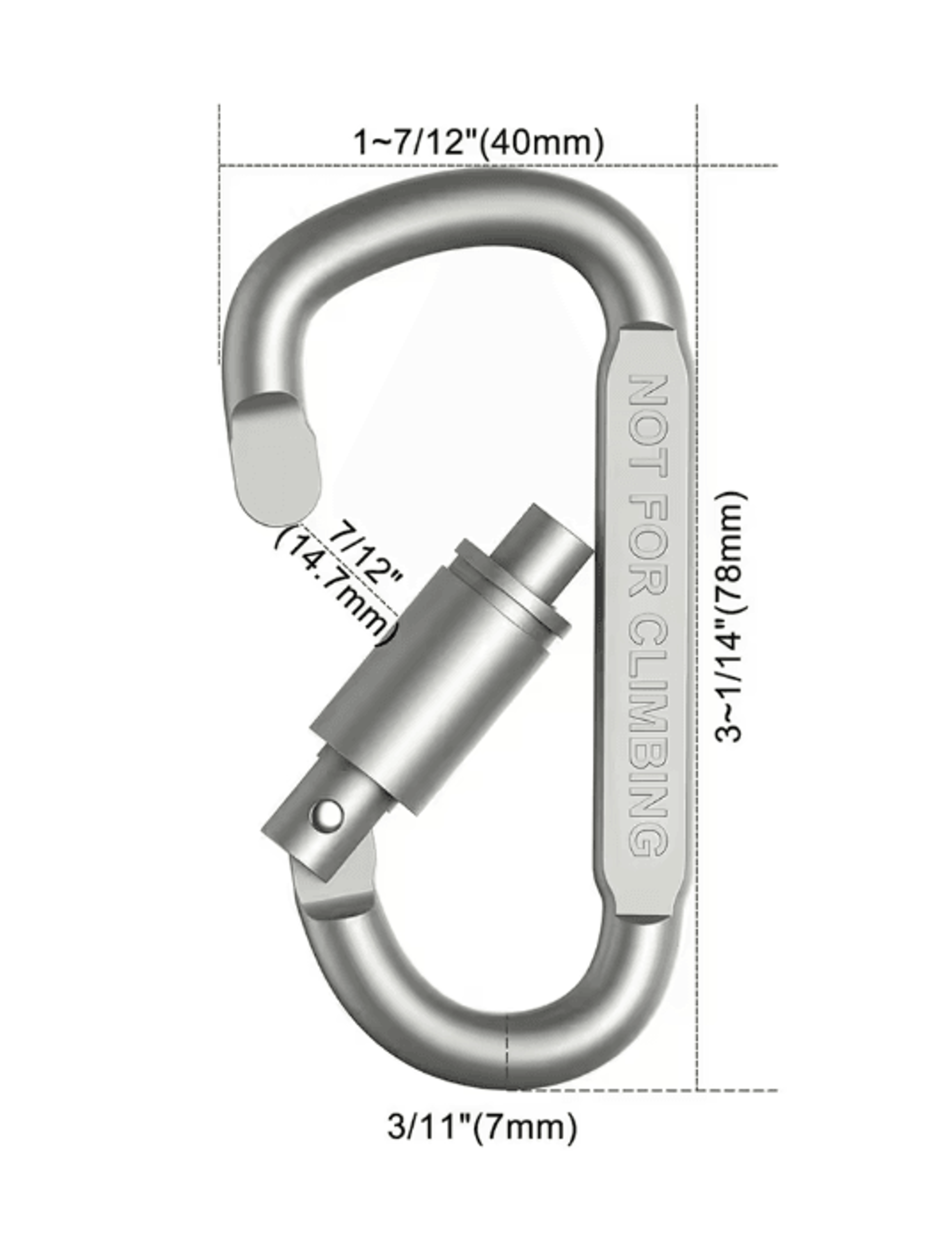 Aluminum Carabiner Clip Set 1