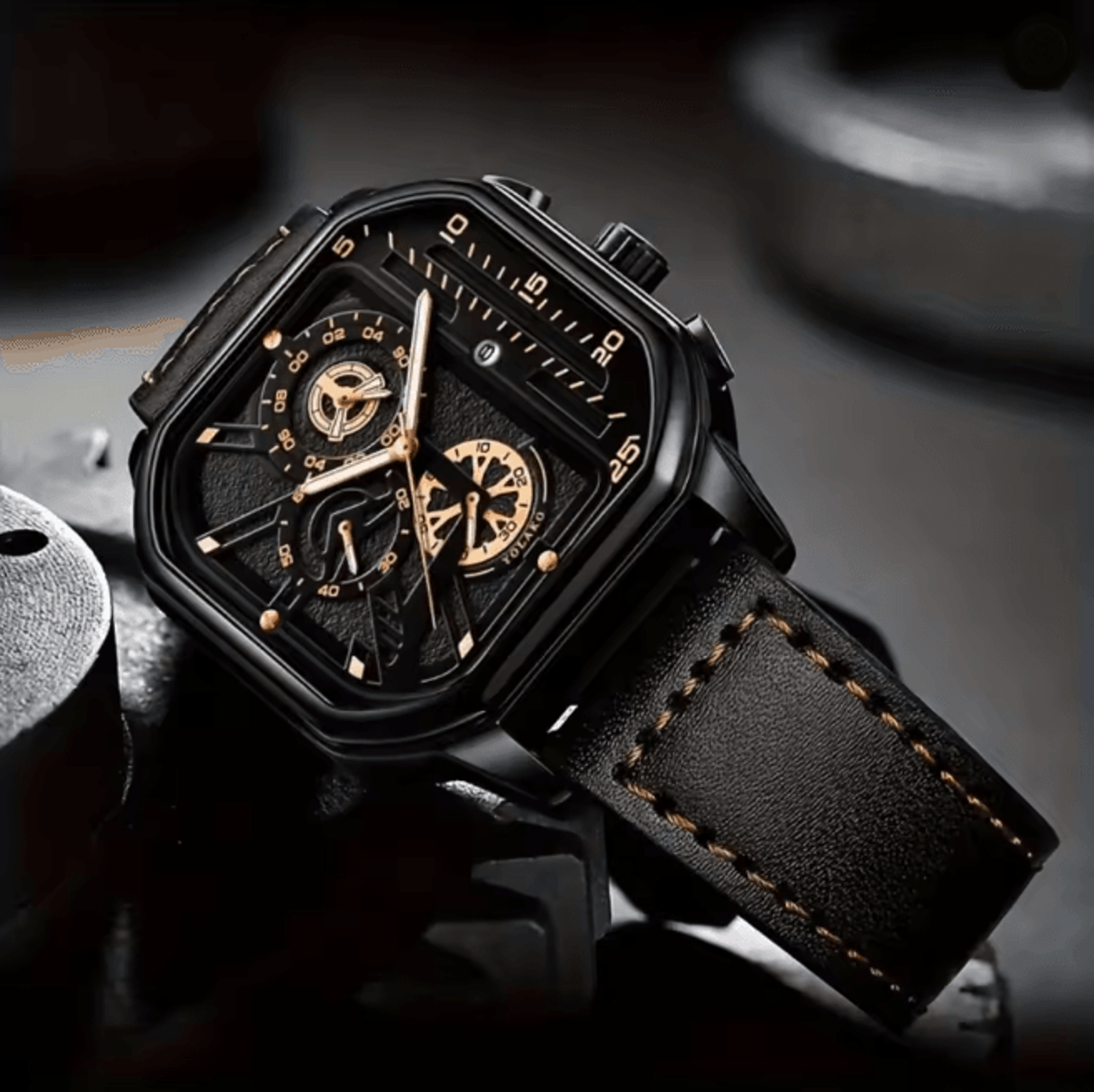 Square Dial Casual Mens Watch 1