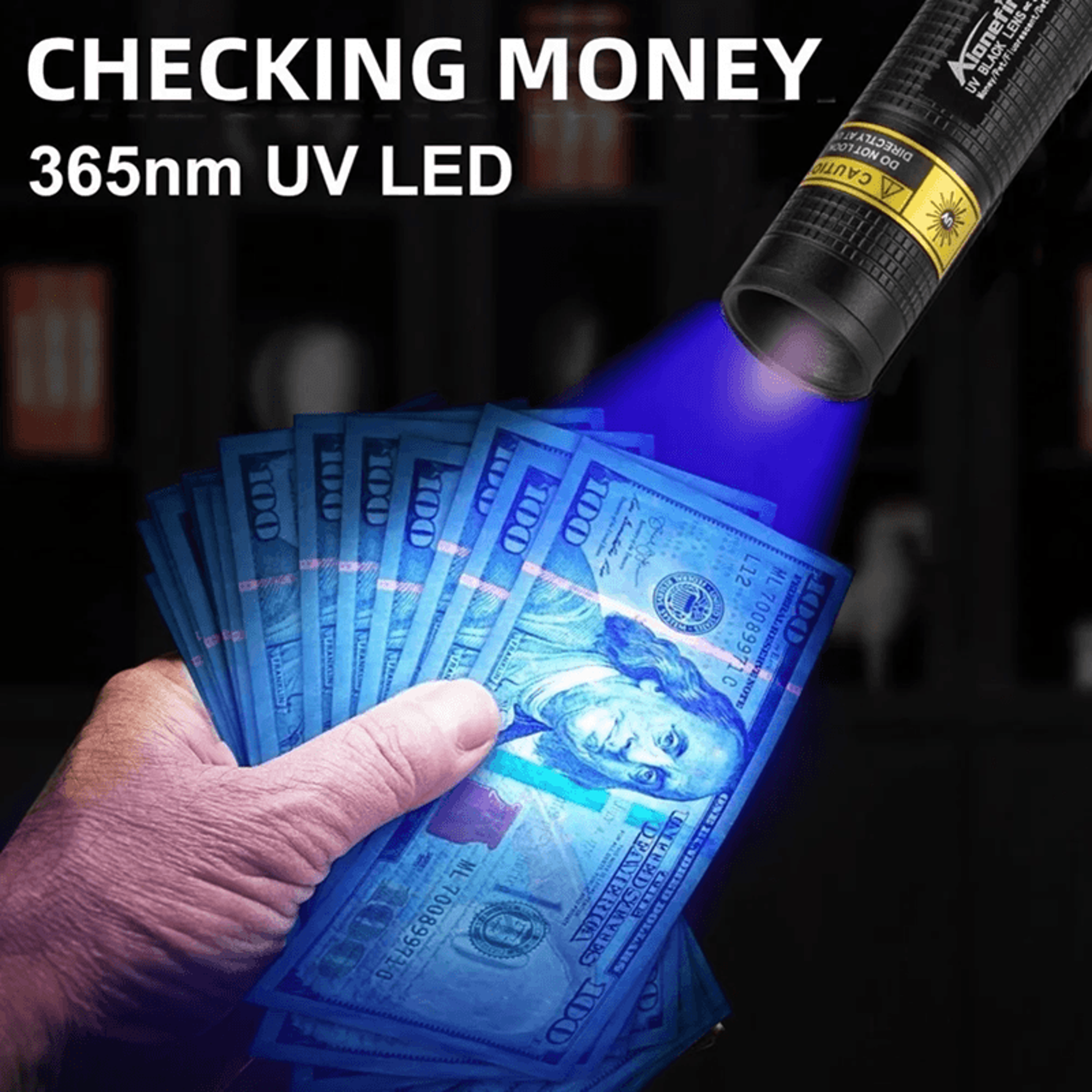 UltraSpot Rechargeable UV Blacklight Flashlight 1