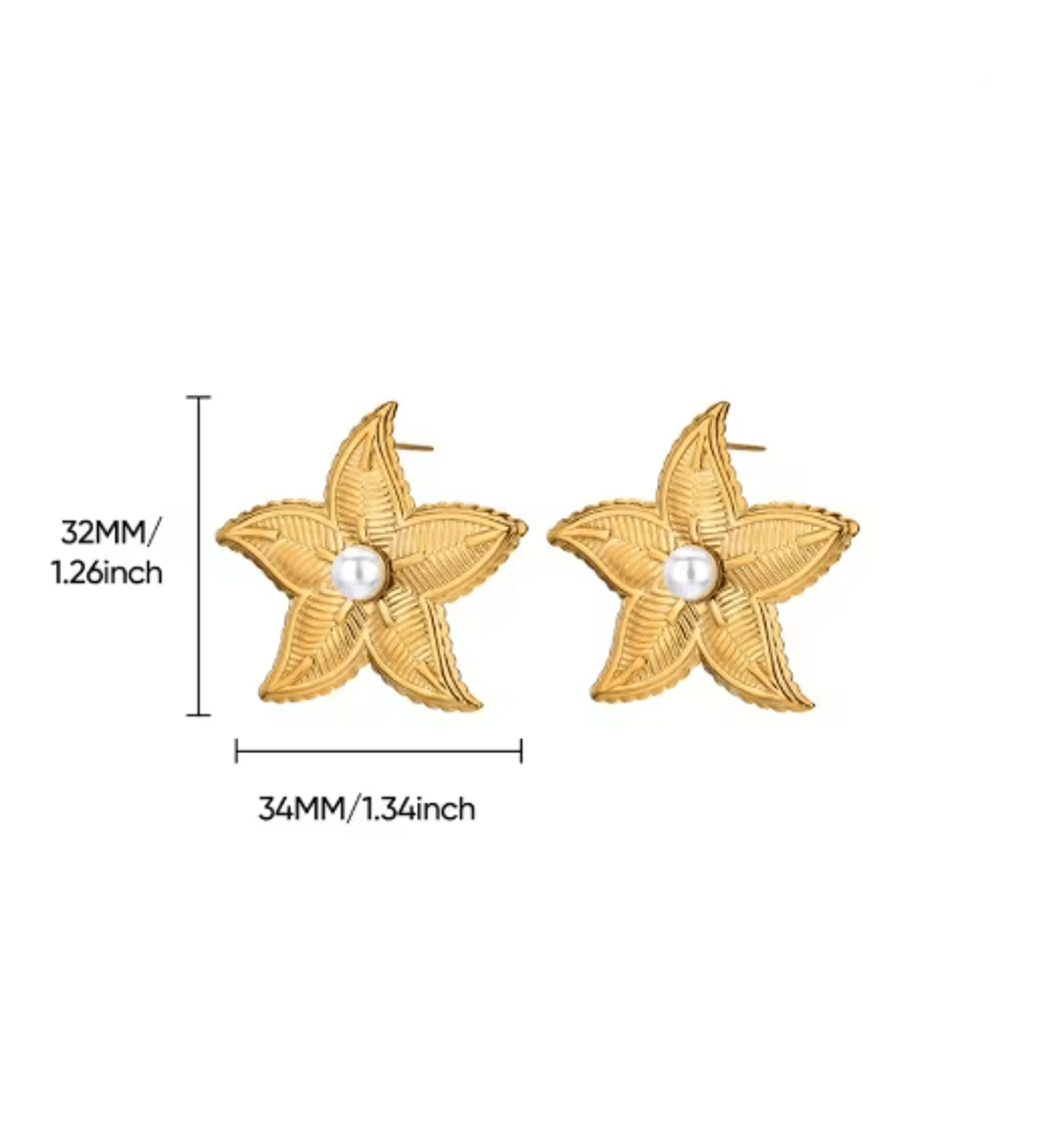 SeaCharm Starfish Stud Earrings 14