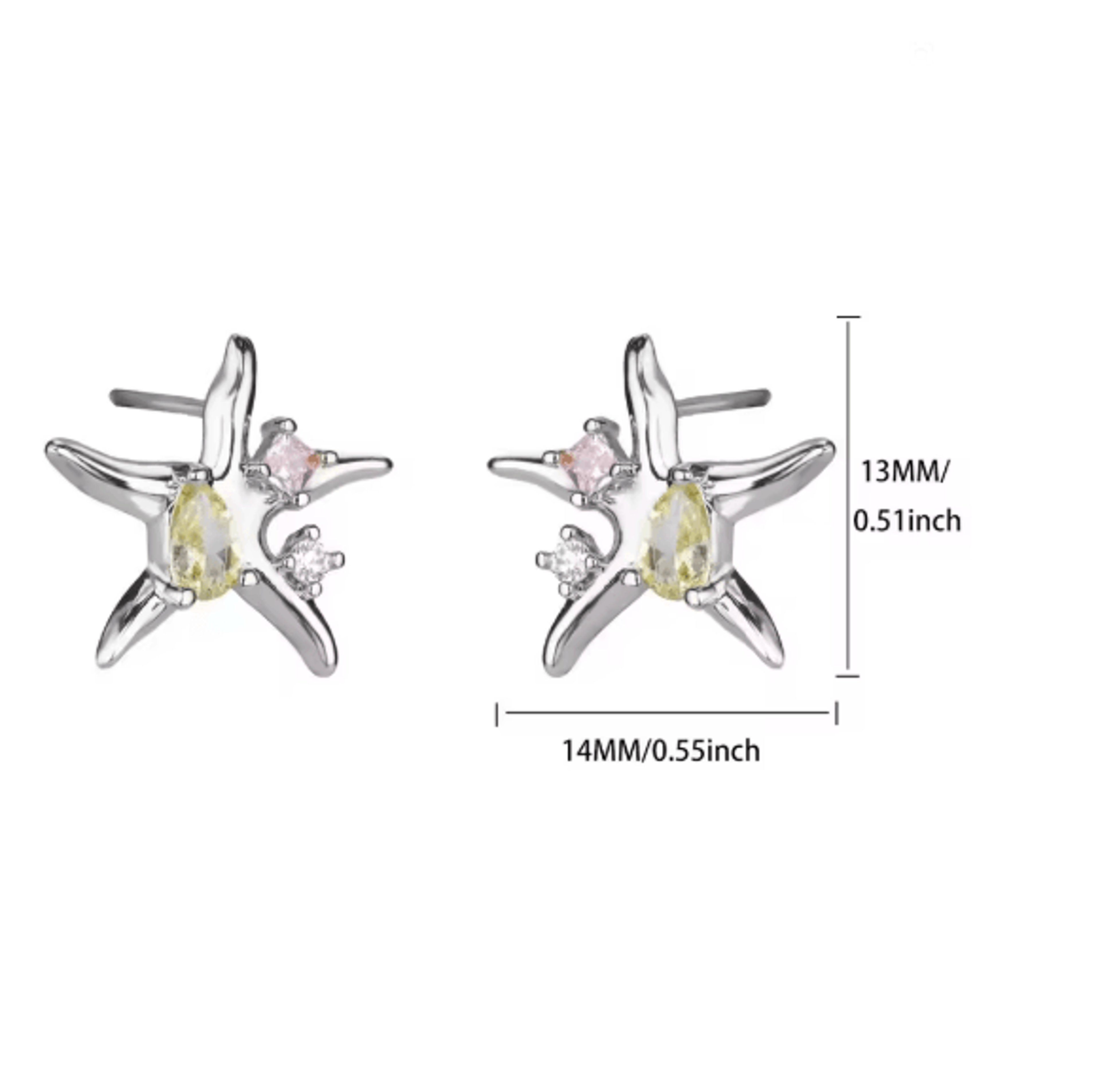 SeaCharm Starfish Stud Earrings 8