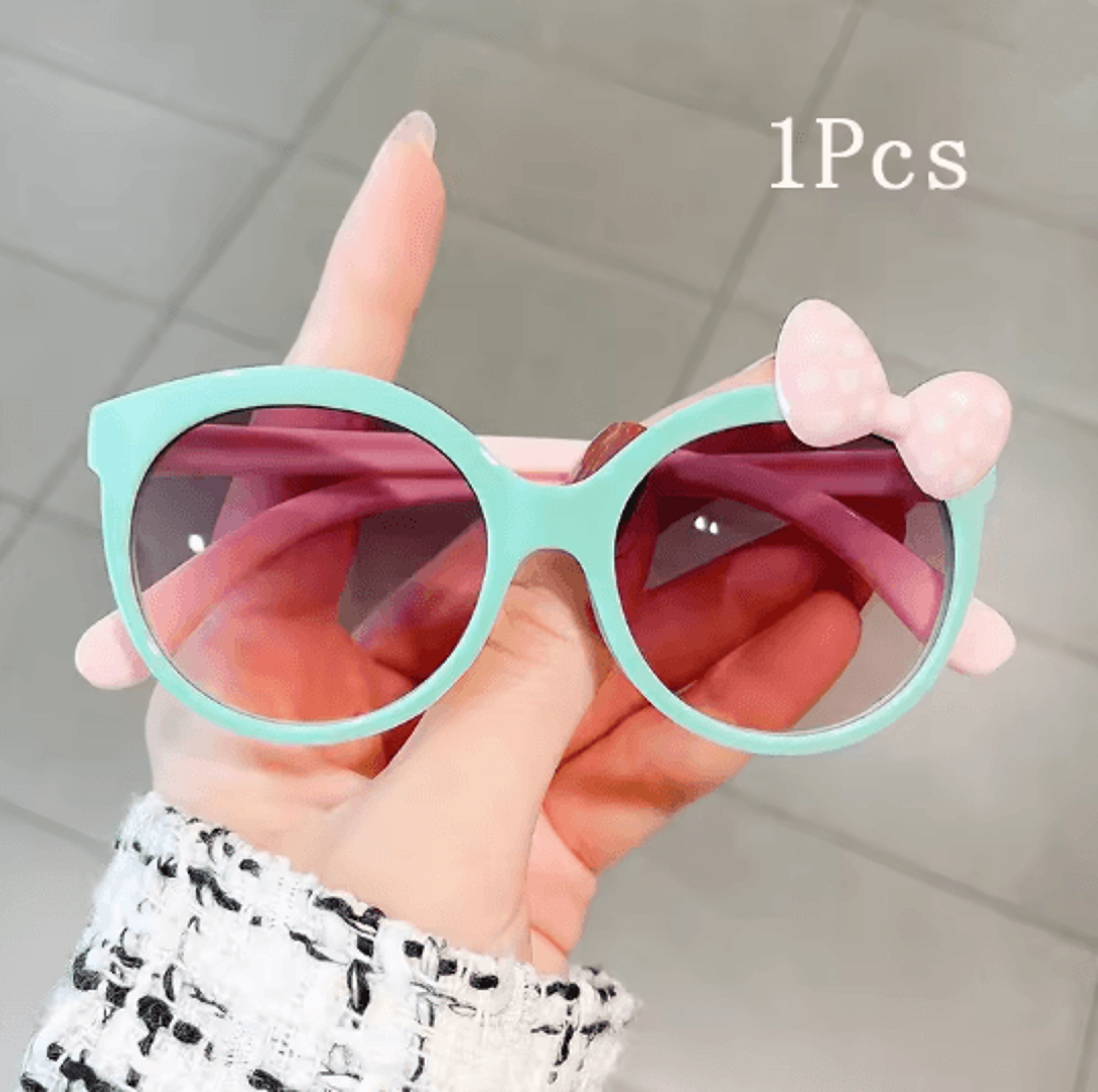 Kids Big Frame Bow Sunglasses 1