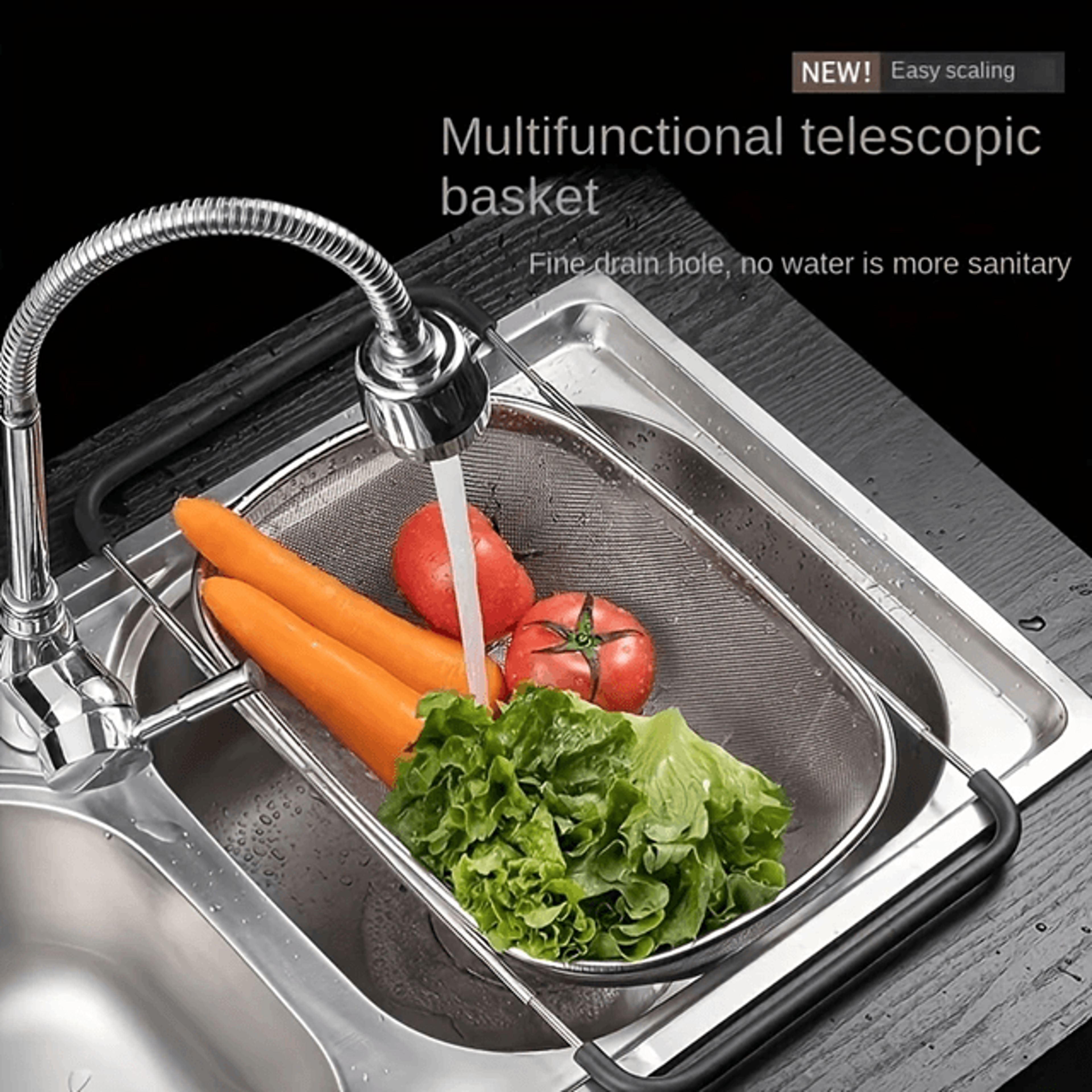 Adjustable Stainless Steel Sink Colander 1