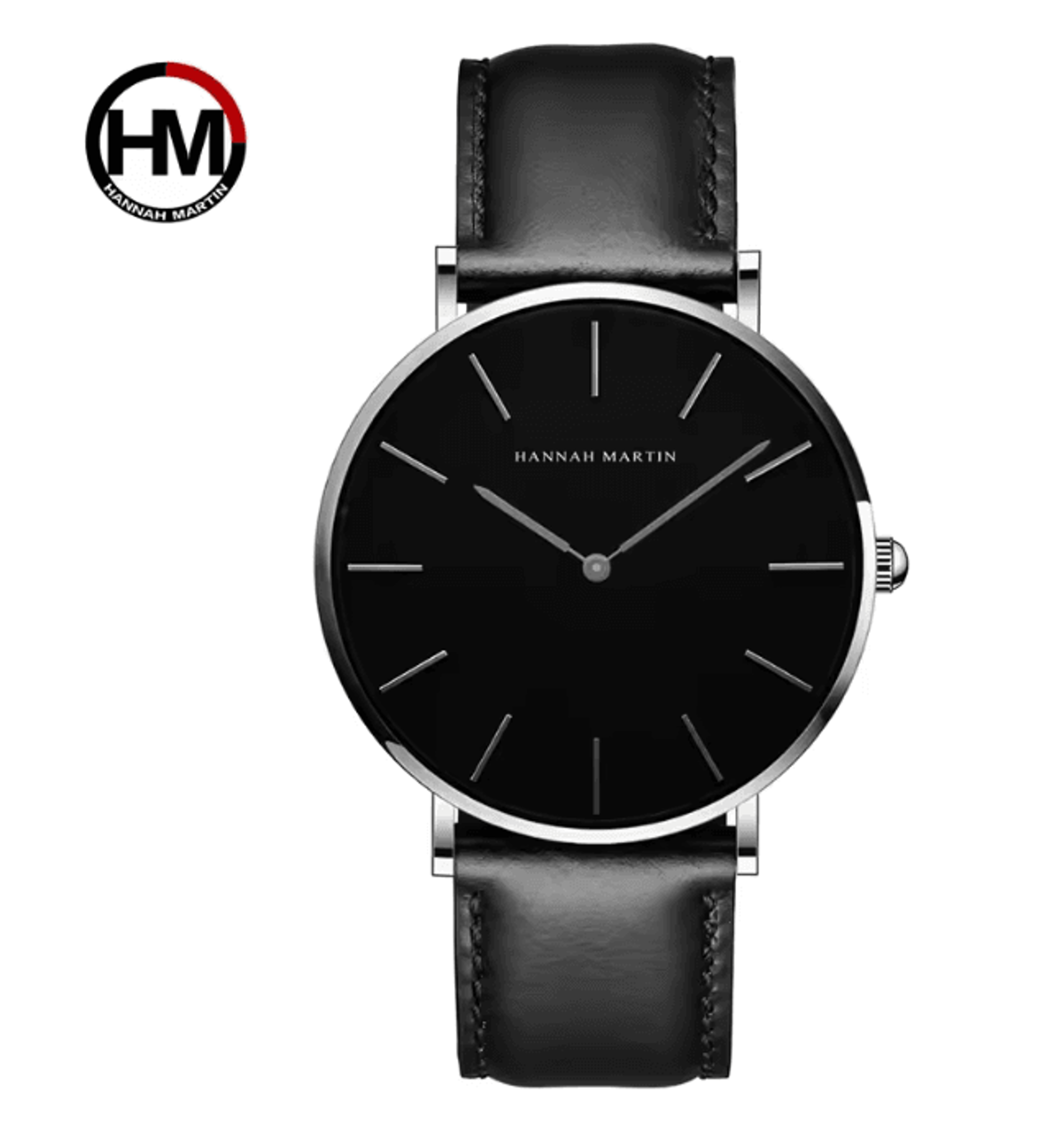 Rose Gold Leather Quartz Watch For Men And Women 10
