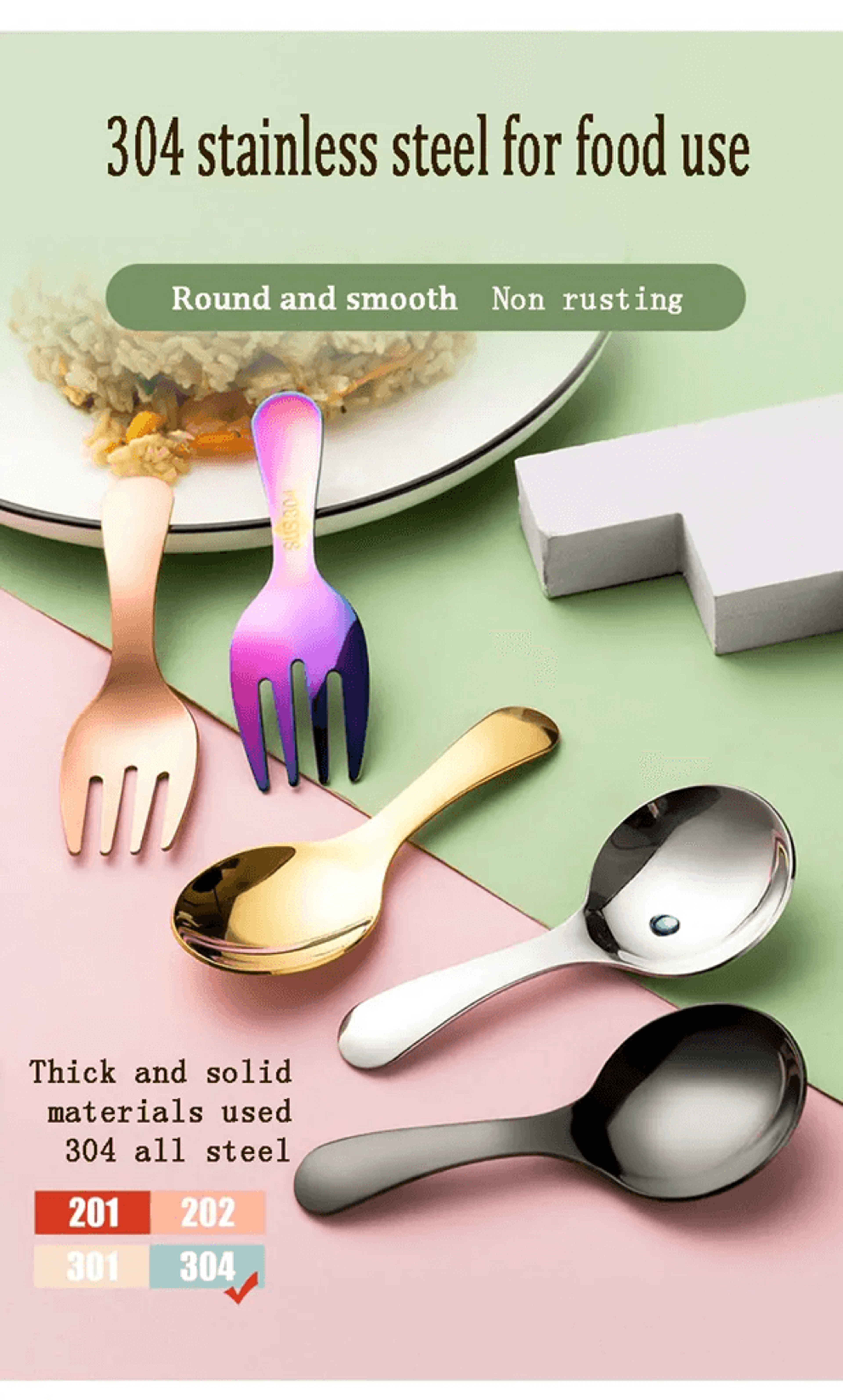 Portable Stainless Steel Travel Tableware Set 0