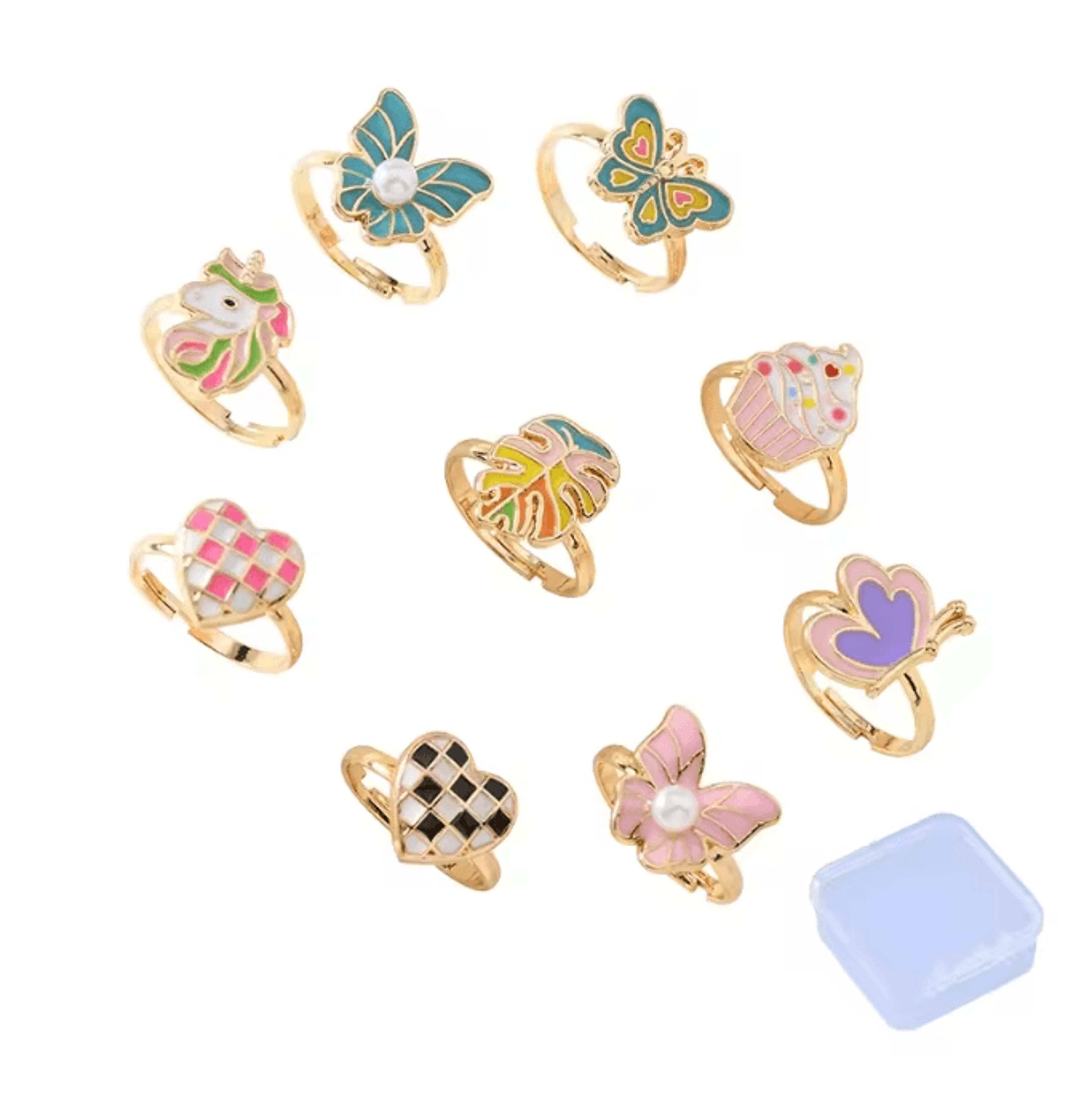 BloomSpark Adjustable Ring Set 4