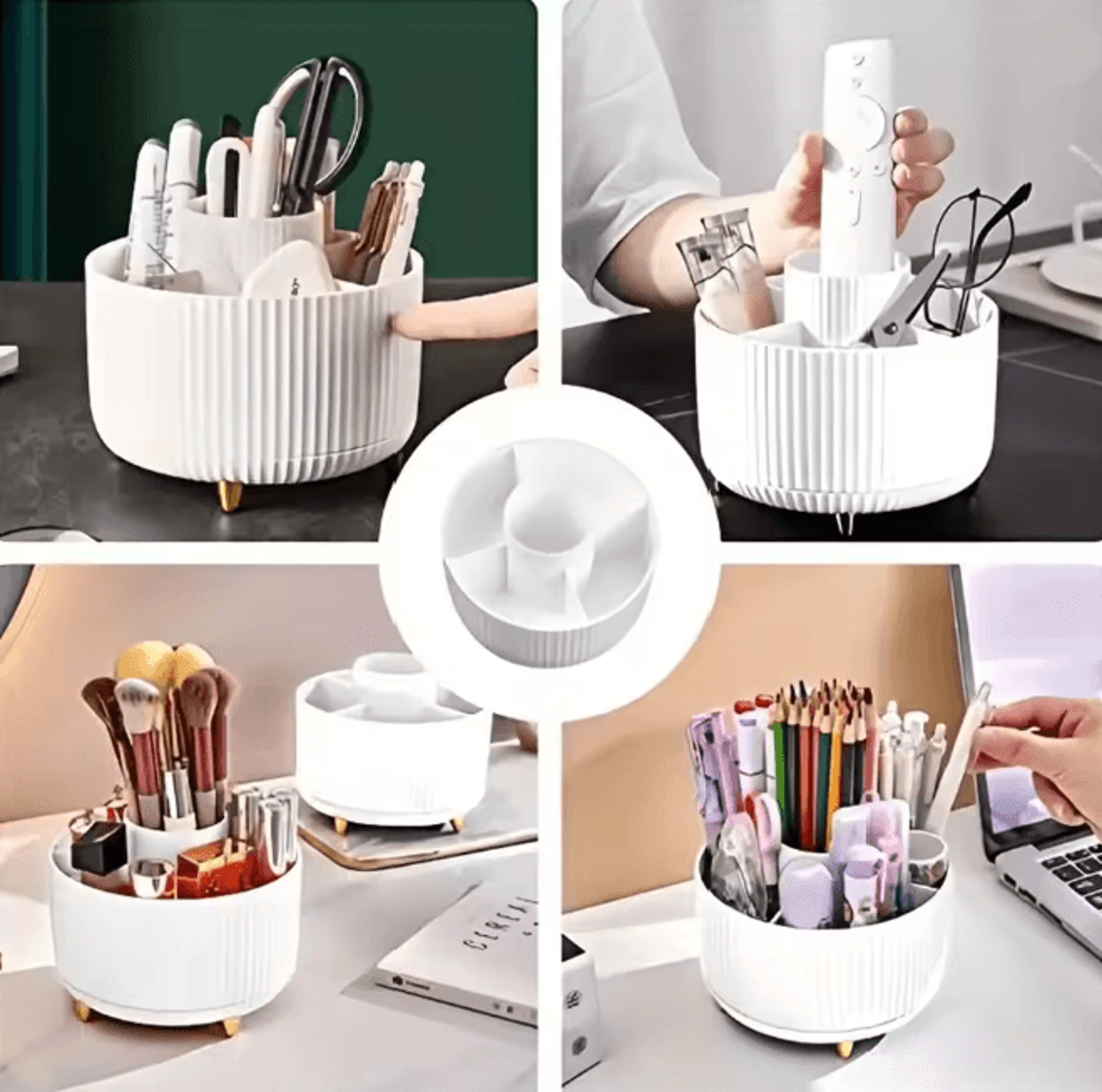 SpinGlow 360 Rotating Makeup Organizer Cosmetic Storage Holder 2